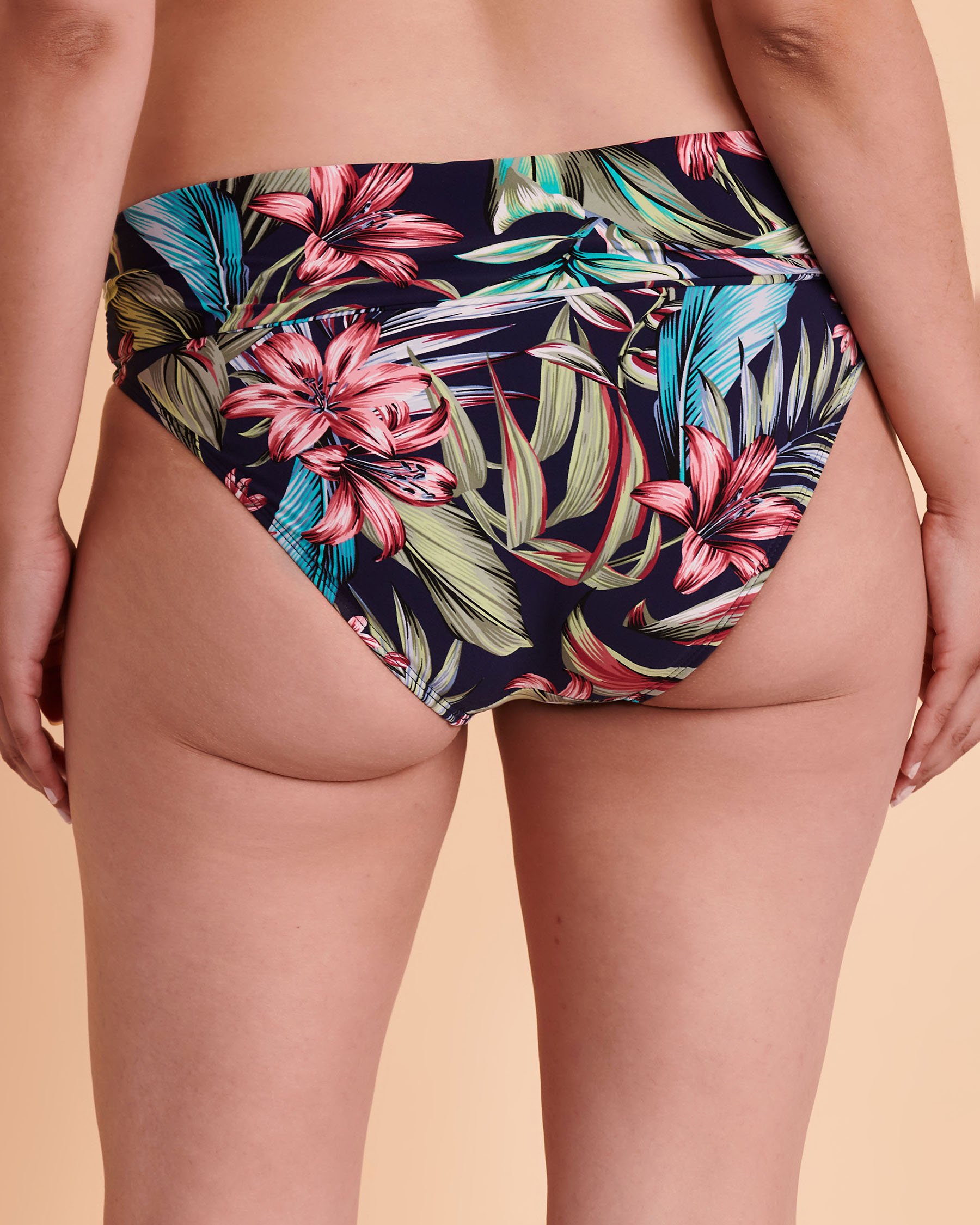 CHRISTINA Bas de bikini bande de taille pliable SWEET ISLAND Imprimé marine 30SW3043 - View5