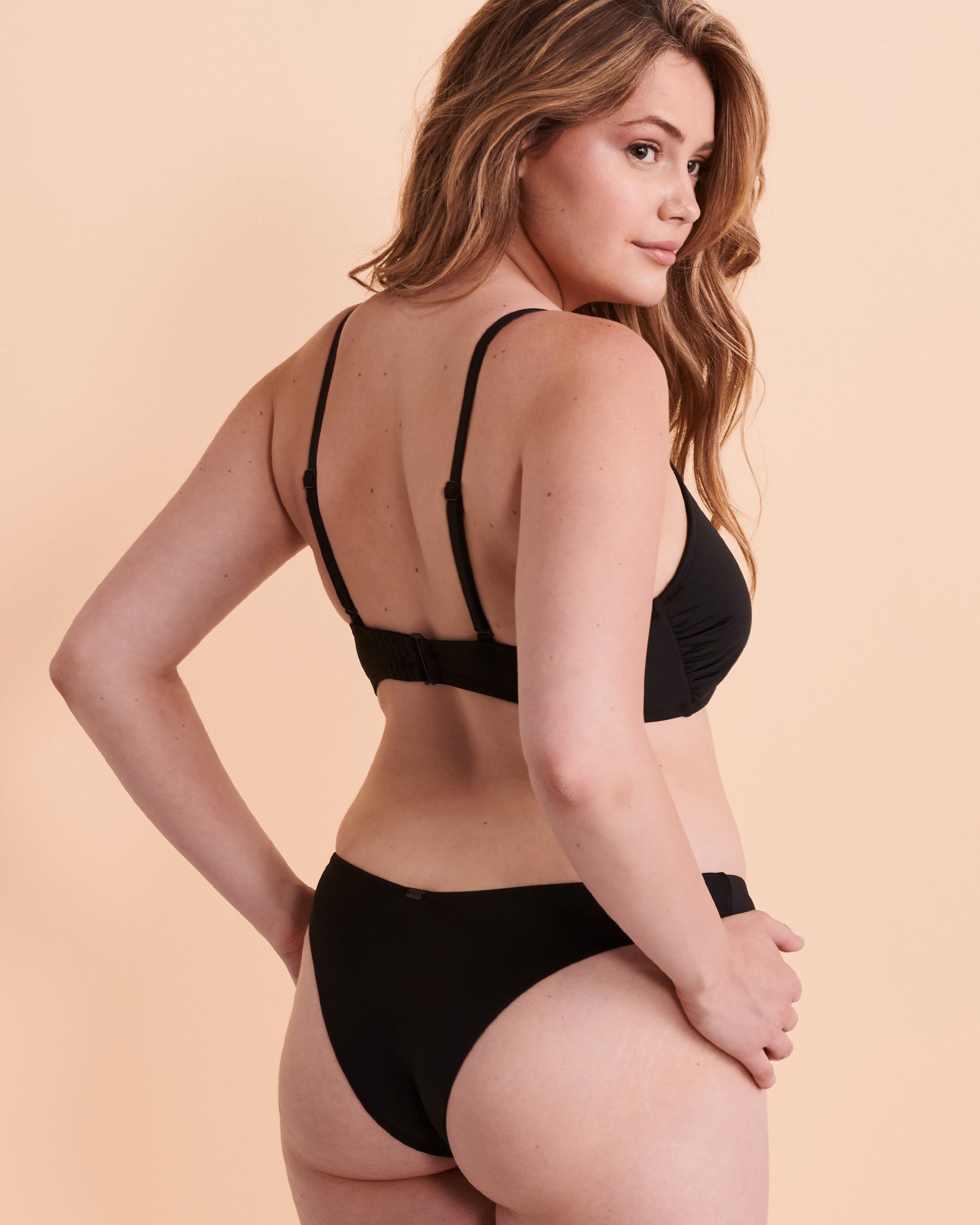 TROPIK SOLID D Cup Bralette Bikini Top Black 01200026 - View2
