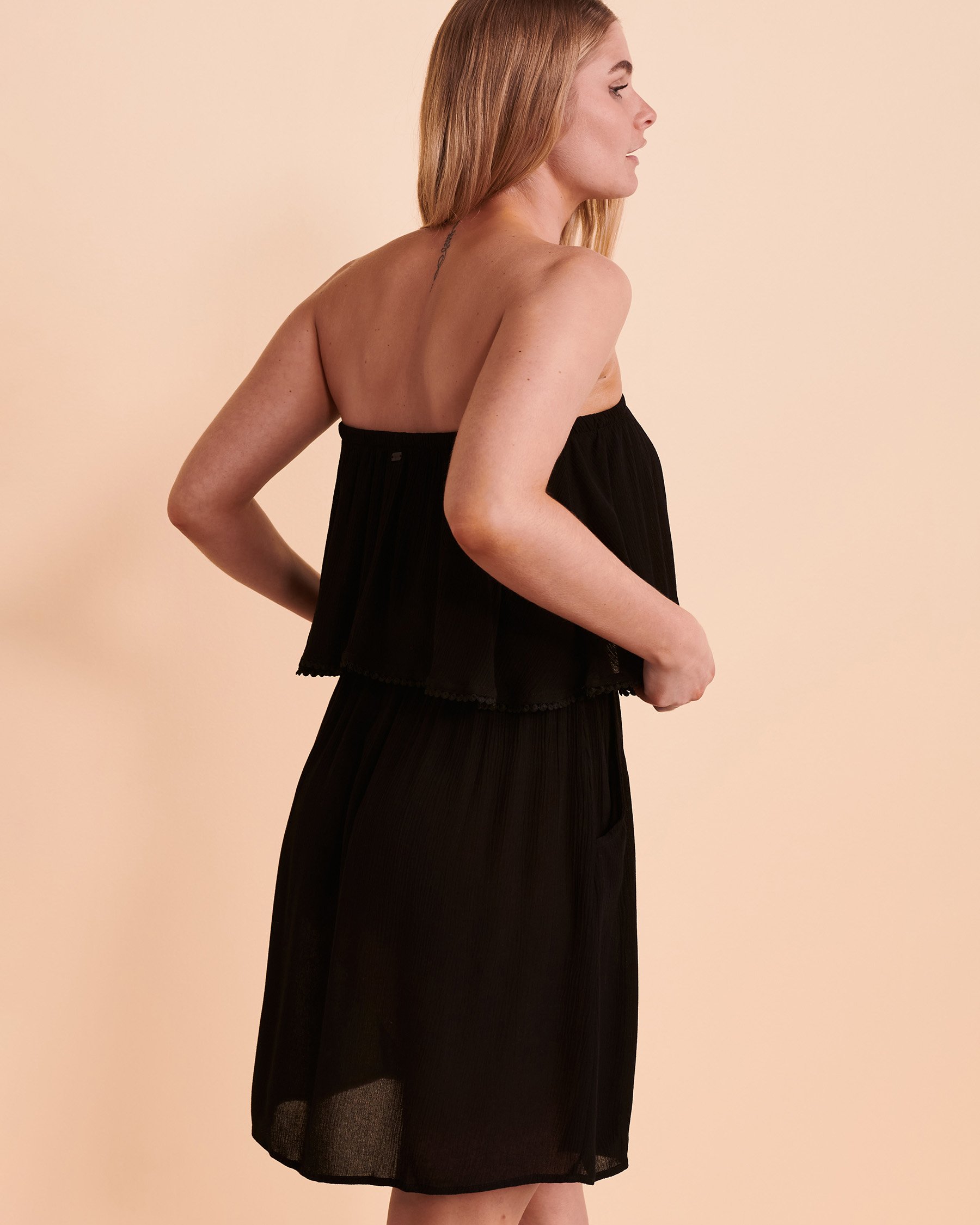 TROPIK Robe sans manches avec pompons Noir 02300064 - View2