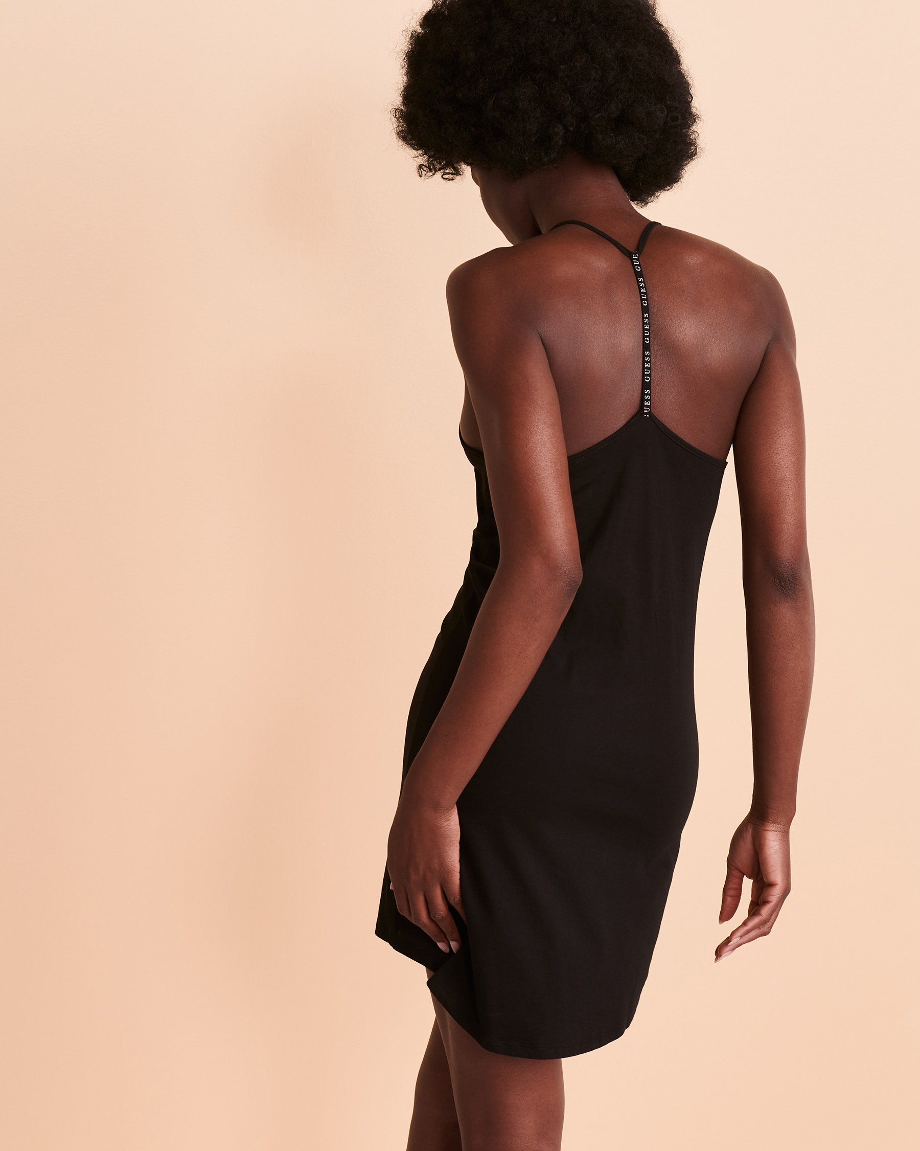 GUESS Logo Tank Dress Black E02I02K8FY0 - View2