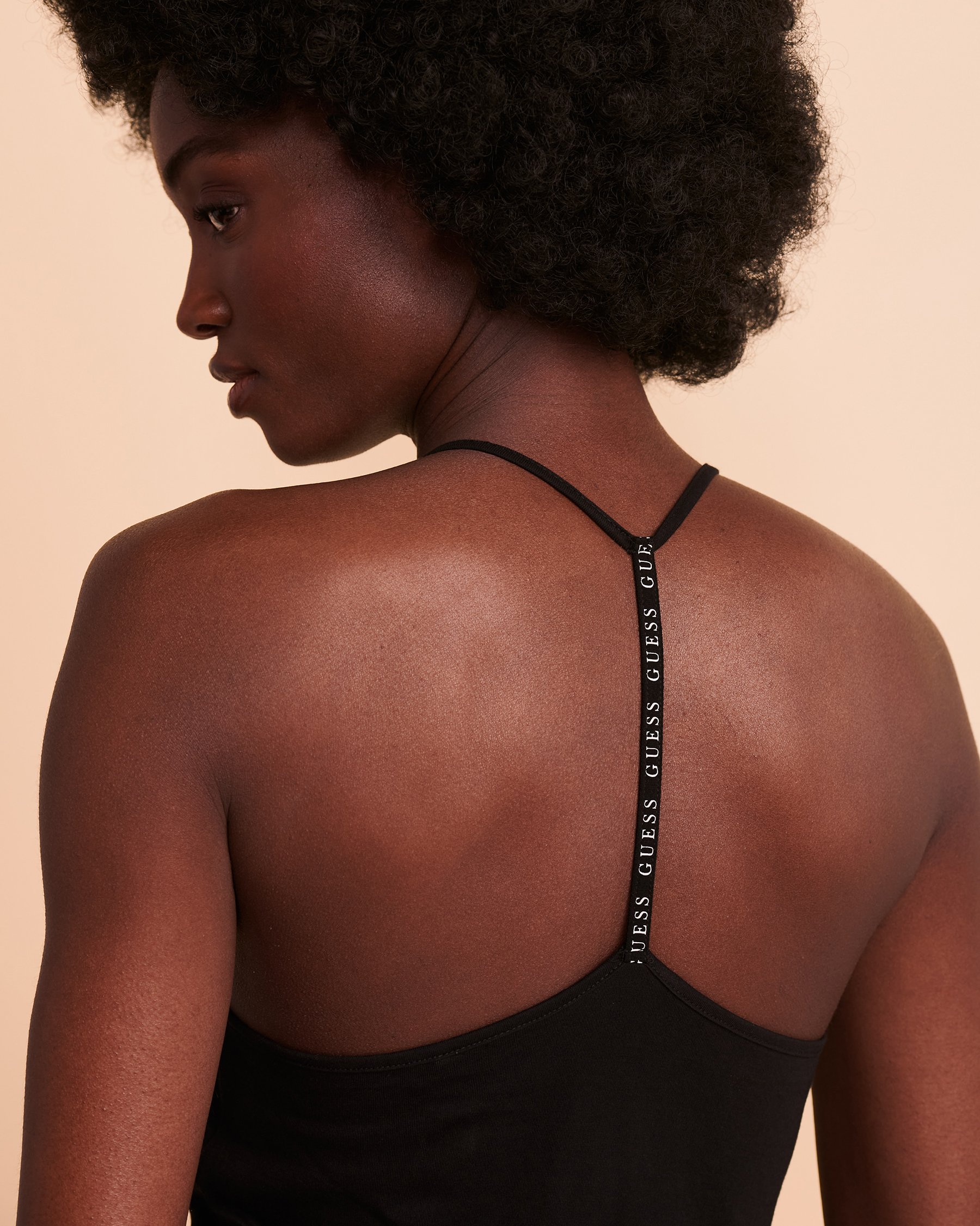 GUESS Logo Tank Dress Black E02I02K8FY0 - View3