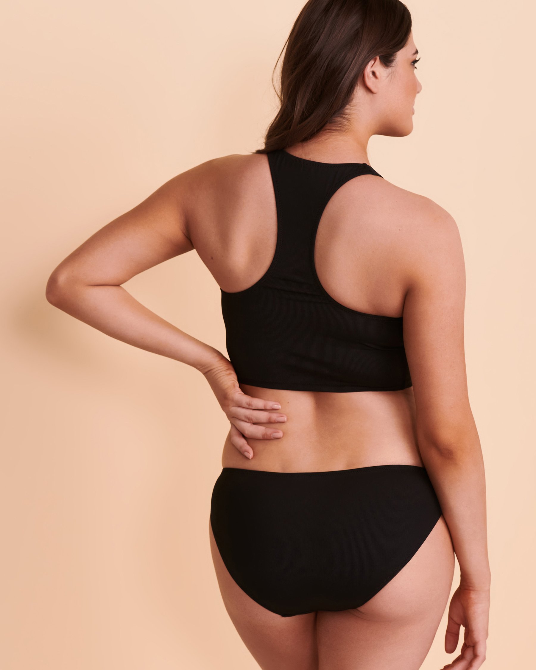 RALPH LAUREN Haut tankini encolure haute RIB Noir 20256128 - Voir2