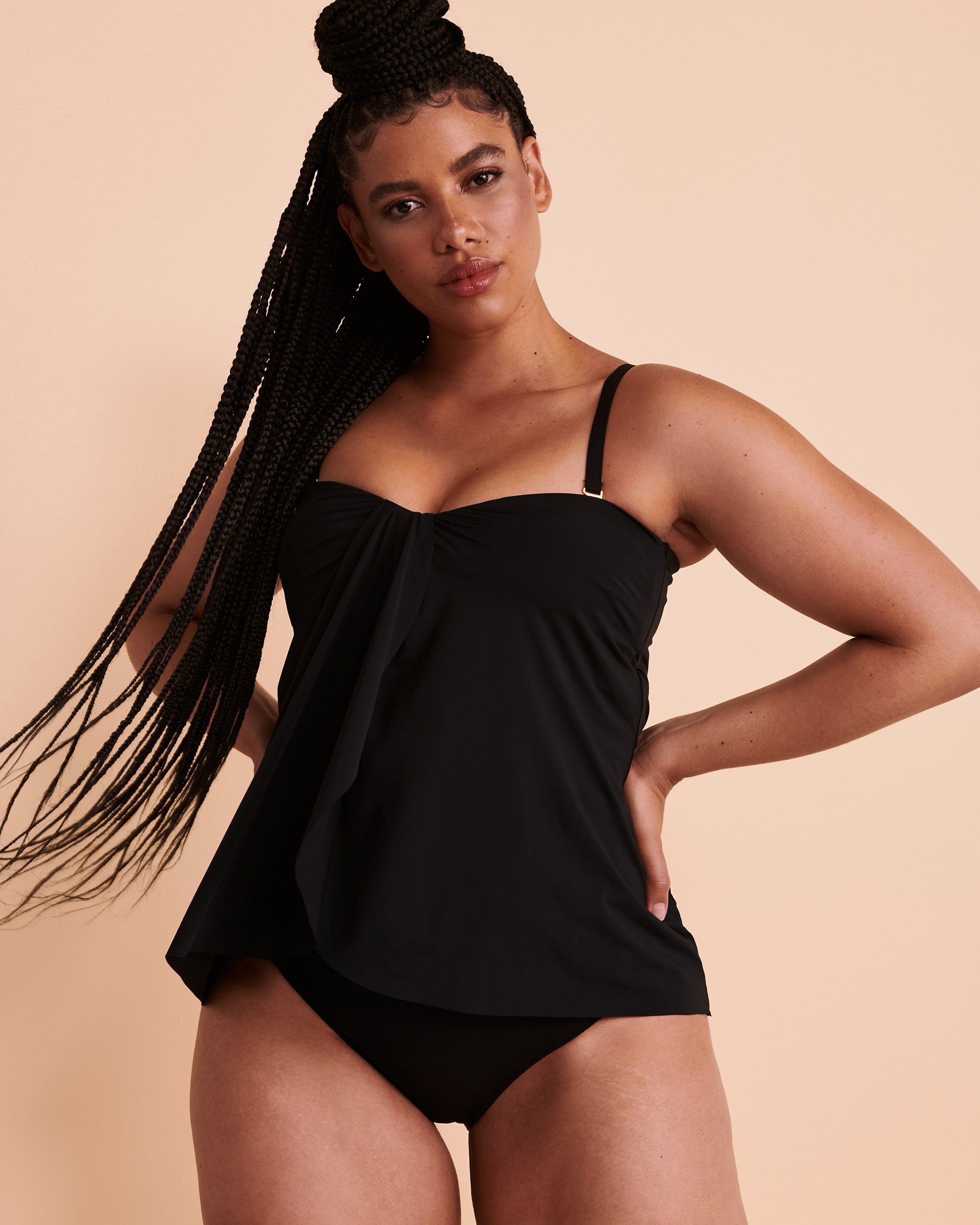 CHRISTINA Haut tankini bandeau ESSENTIALS Noir 30ZZ1180 - Voir1