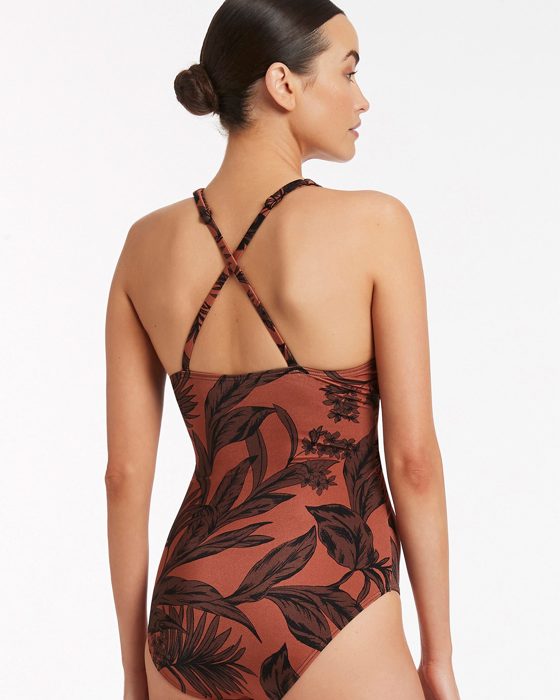 JETS AUSTRALIA Maillot une-pièce torsadé DESERT PALM Terre cuite J11001 - Voir2