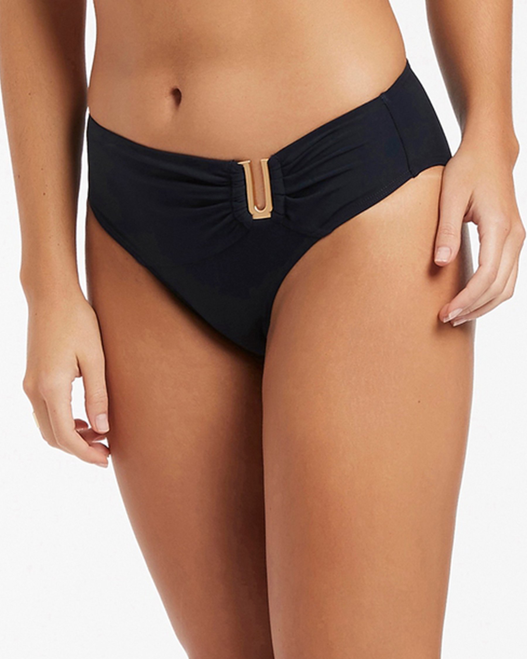 JETS AUSTRALIA Bas de bikini taille mi-haute JETSET Noir J3775 - Voir1