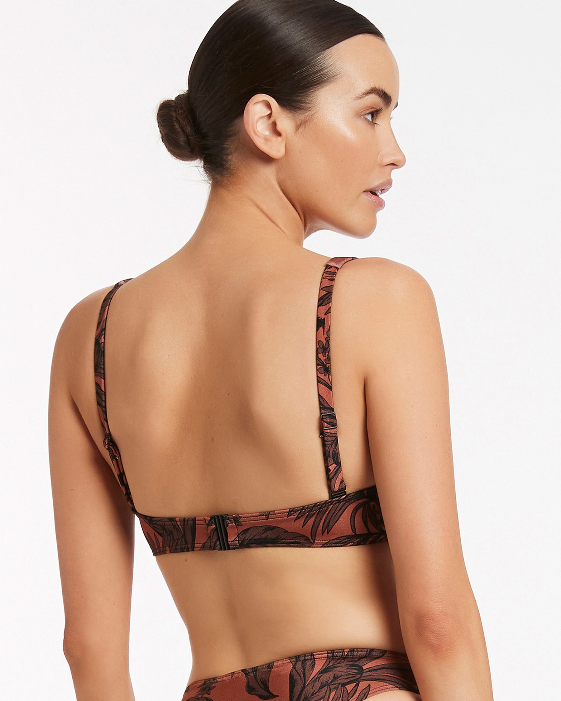 JETS AUSTRALIA DESERT PALM D/DD Cup Bikini Top Terracotta J40406D-DD - View2