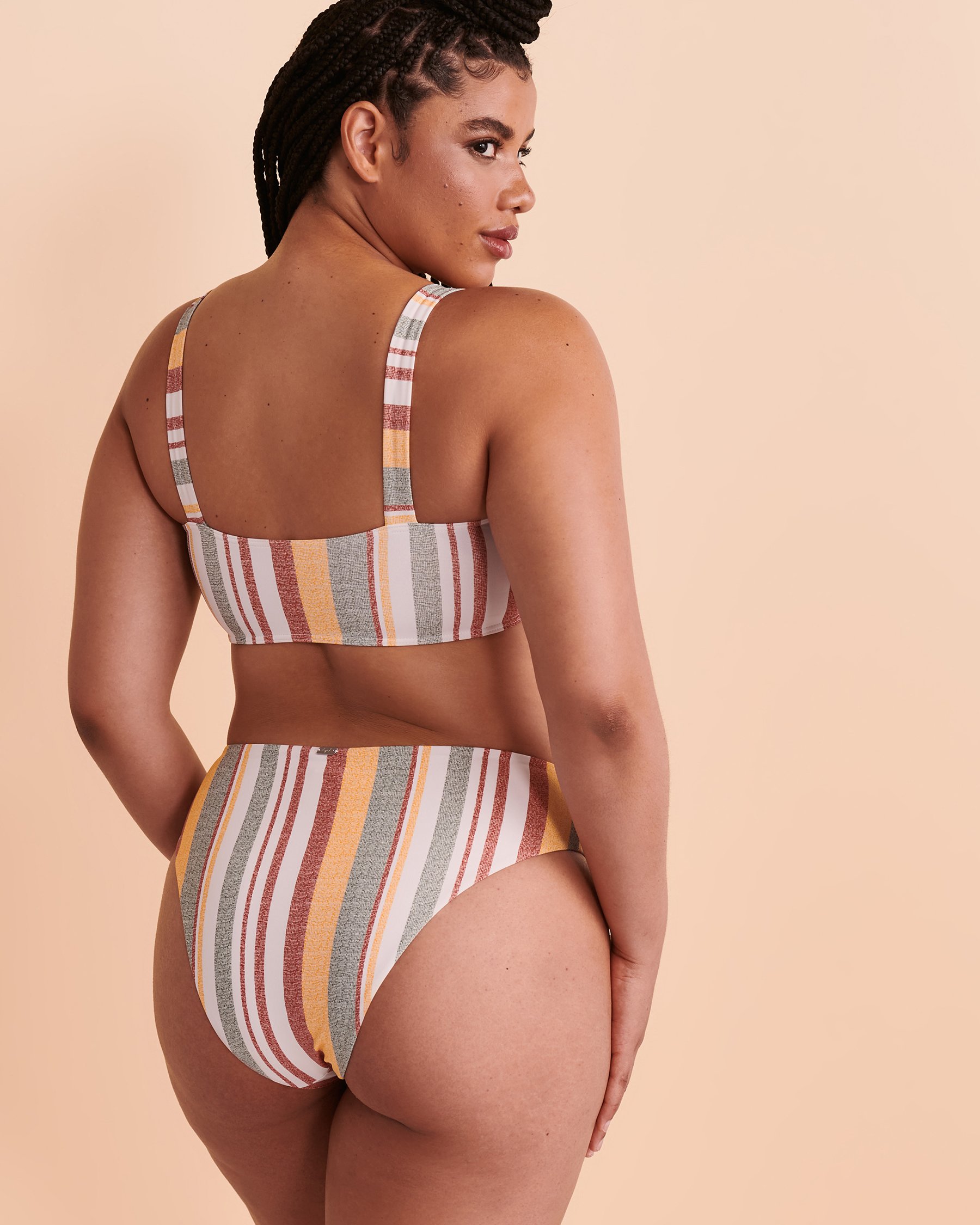 TROPIK IRREGULAR STRIPE Bralette Bikini Top Soft stripes 01100086 - View6