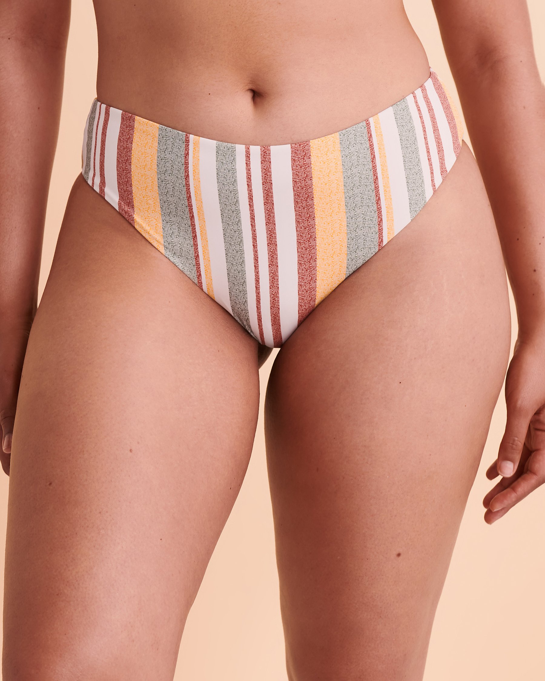 TROPIK IRREGULAR STRIPE High Leg Bikini Bottom Soft stripes 01300095 - View5