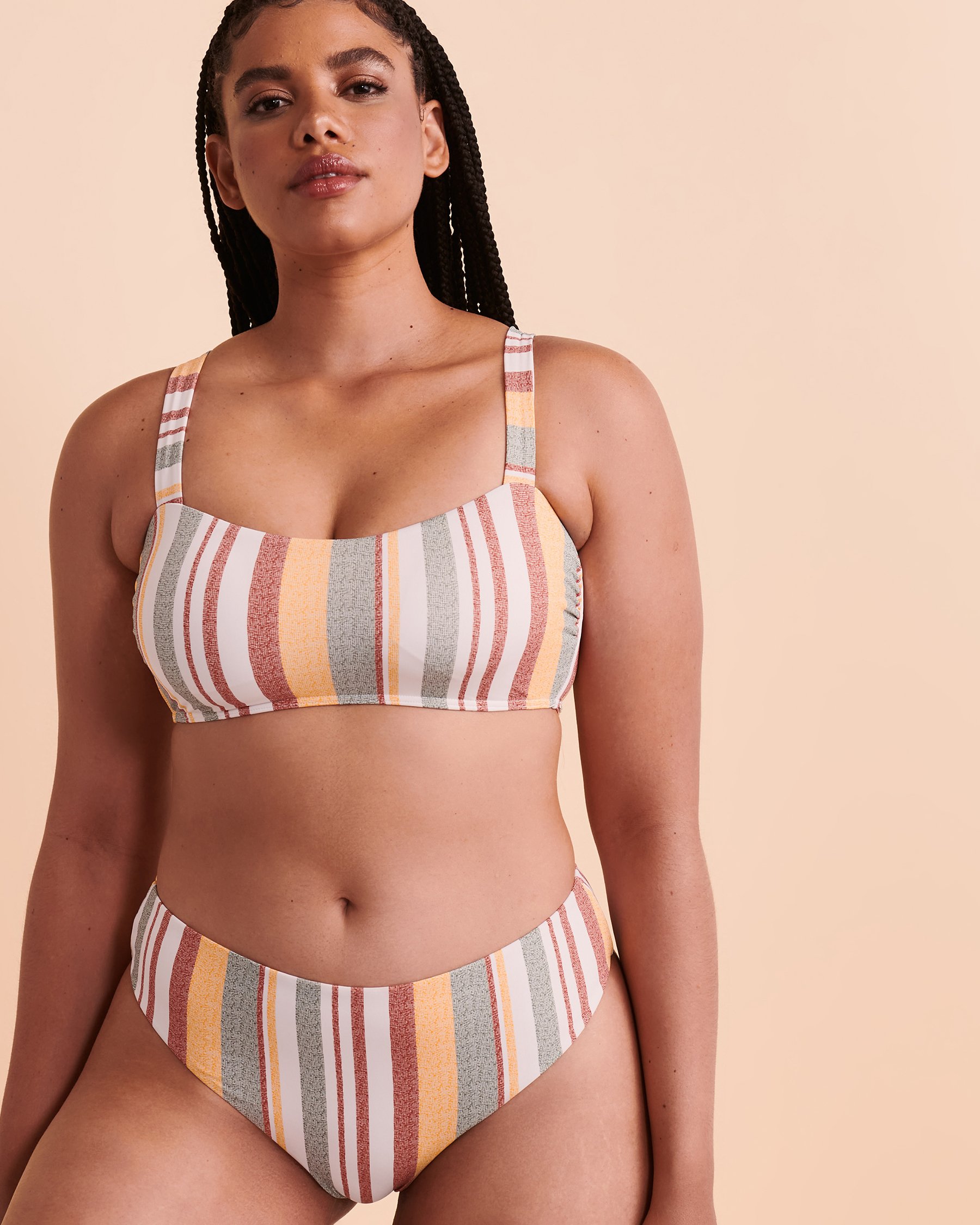 TROPIK IRREGULAR STRIPE High Leg Bikini Bottom Soft stripes 01300095 - View8