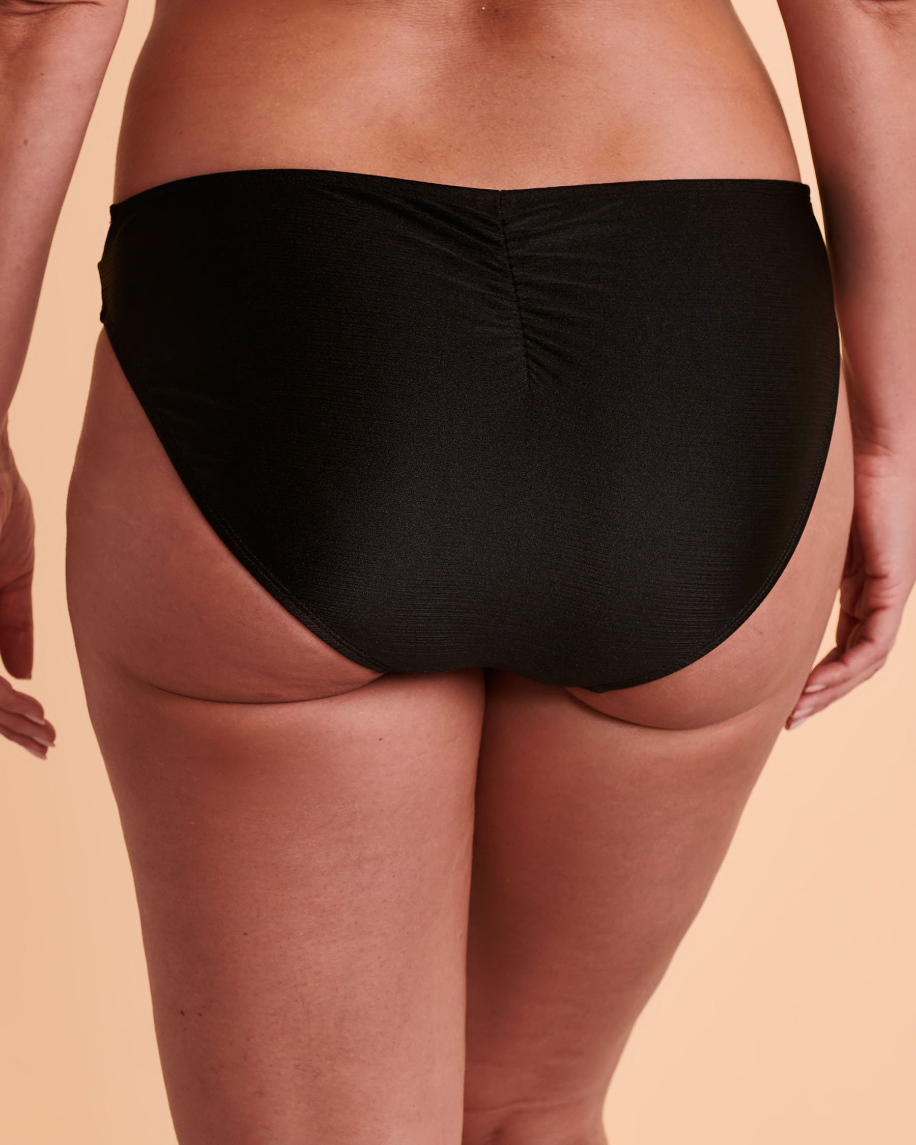 SANTEMARE Bas de bikini taille torsadée SHINNY TEXTURED Noir 01300151 - Voir3