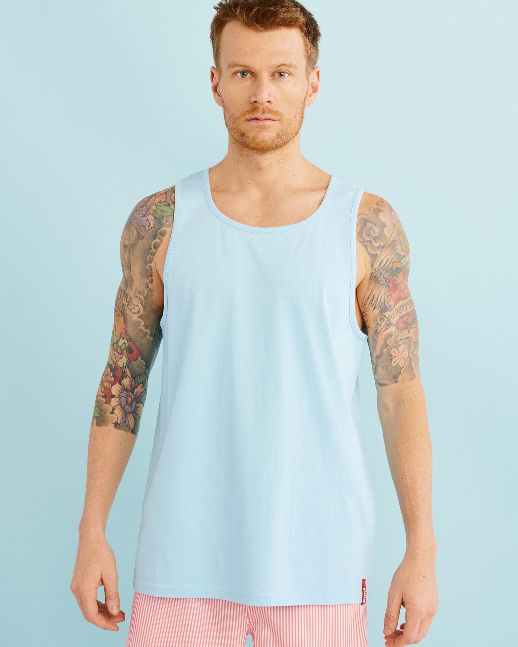 HAMABE Camisole encolure ronde Ciel bleu 04100003 - View4