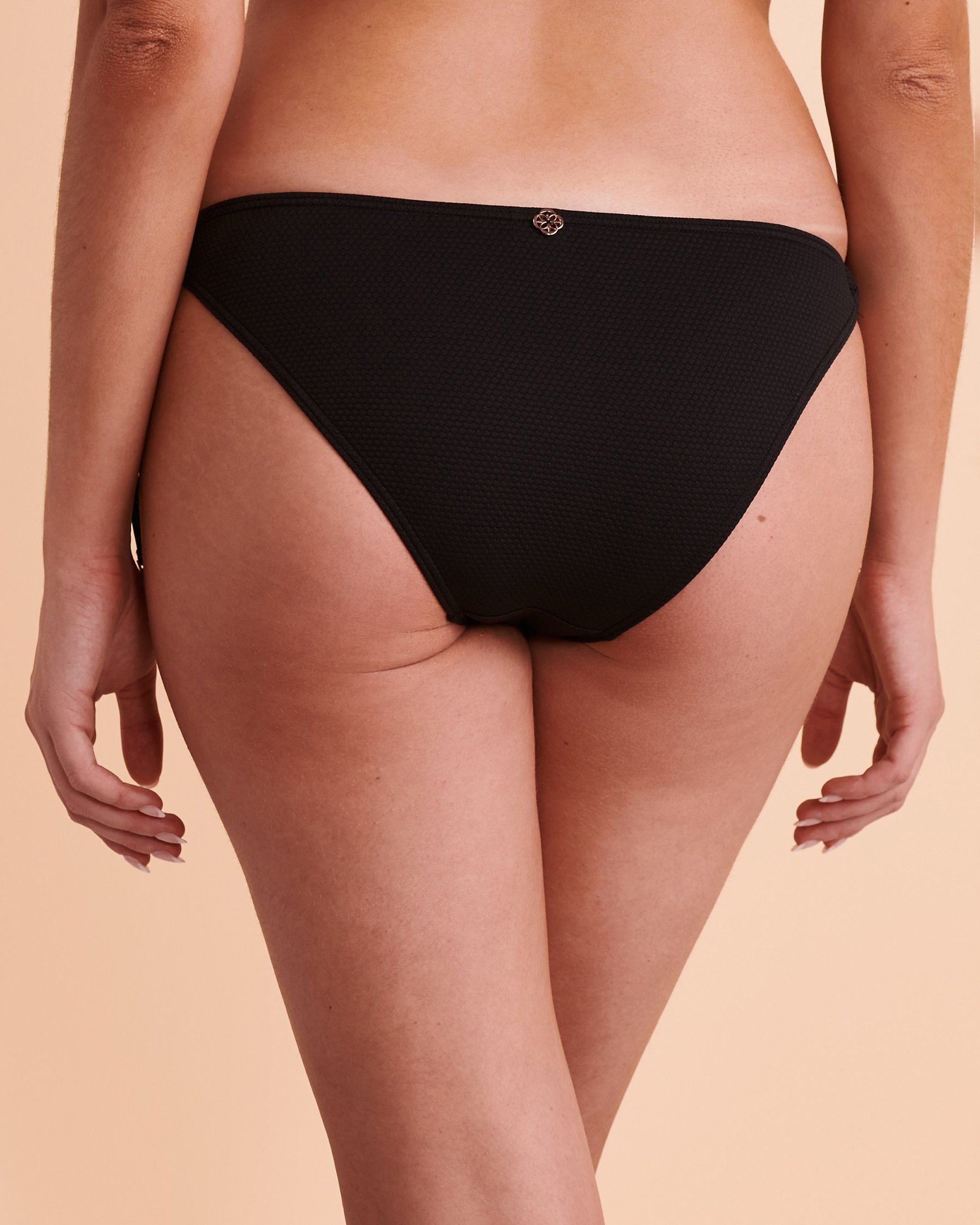 TURQUOISE COUTURE RENEW WAVE Side Tie Bikini Bottom Black 01300114 - View3