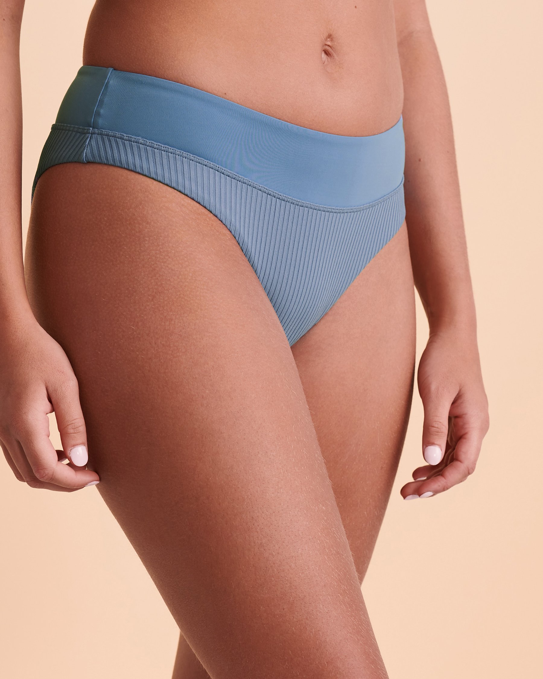 TROPIK Bas de bikini jambe haute RIVIERA Bleu riviera 01300112 - Voir1