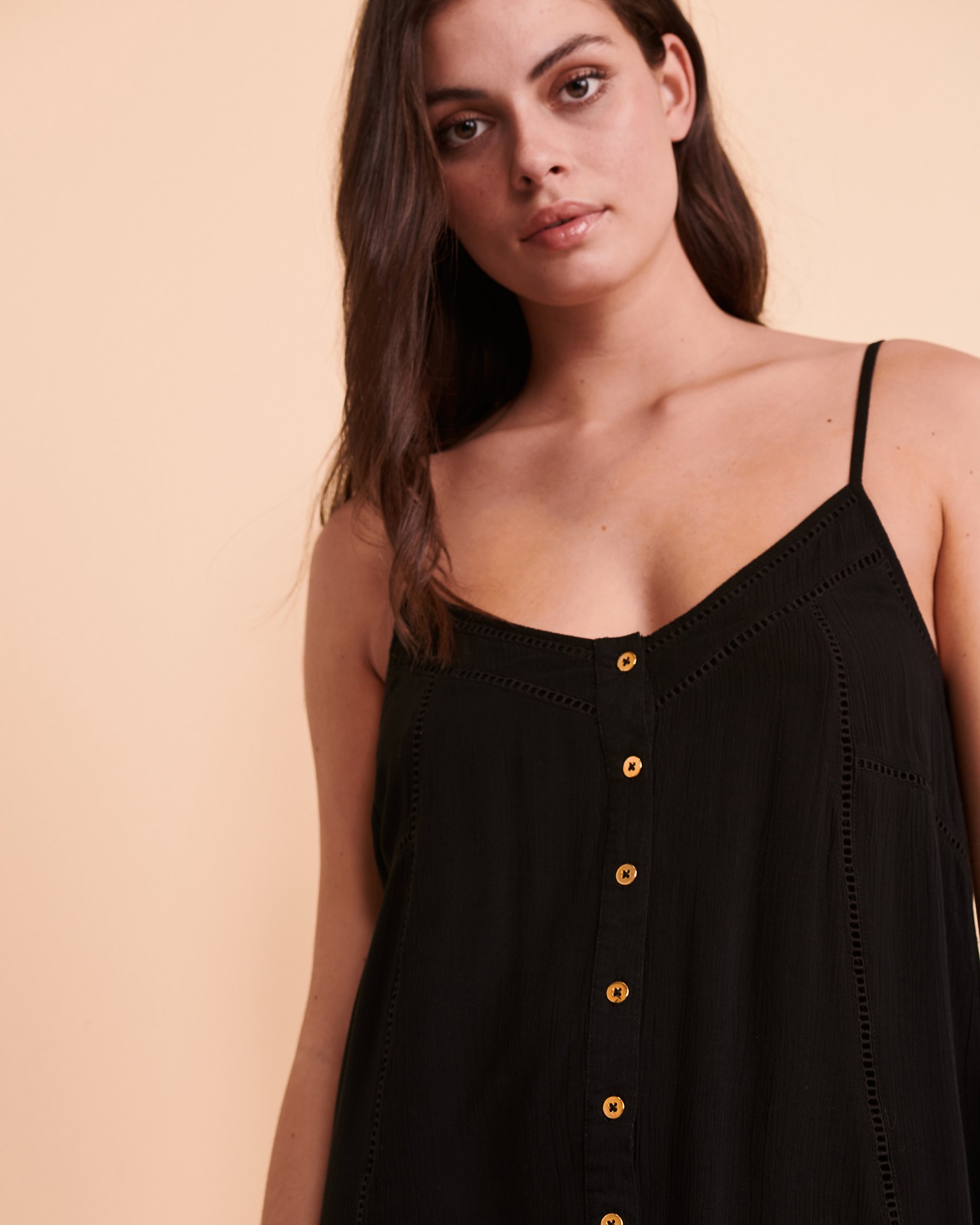 KOY RESORT MIAMI Button-down Mini Dress Black K2014 - View3