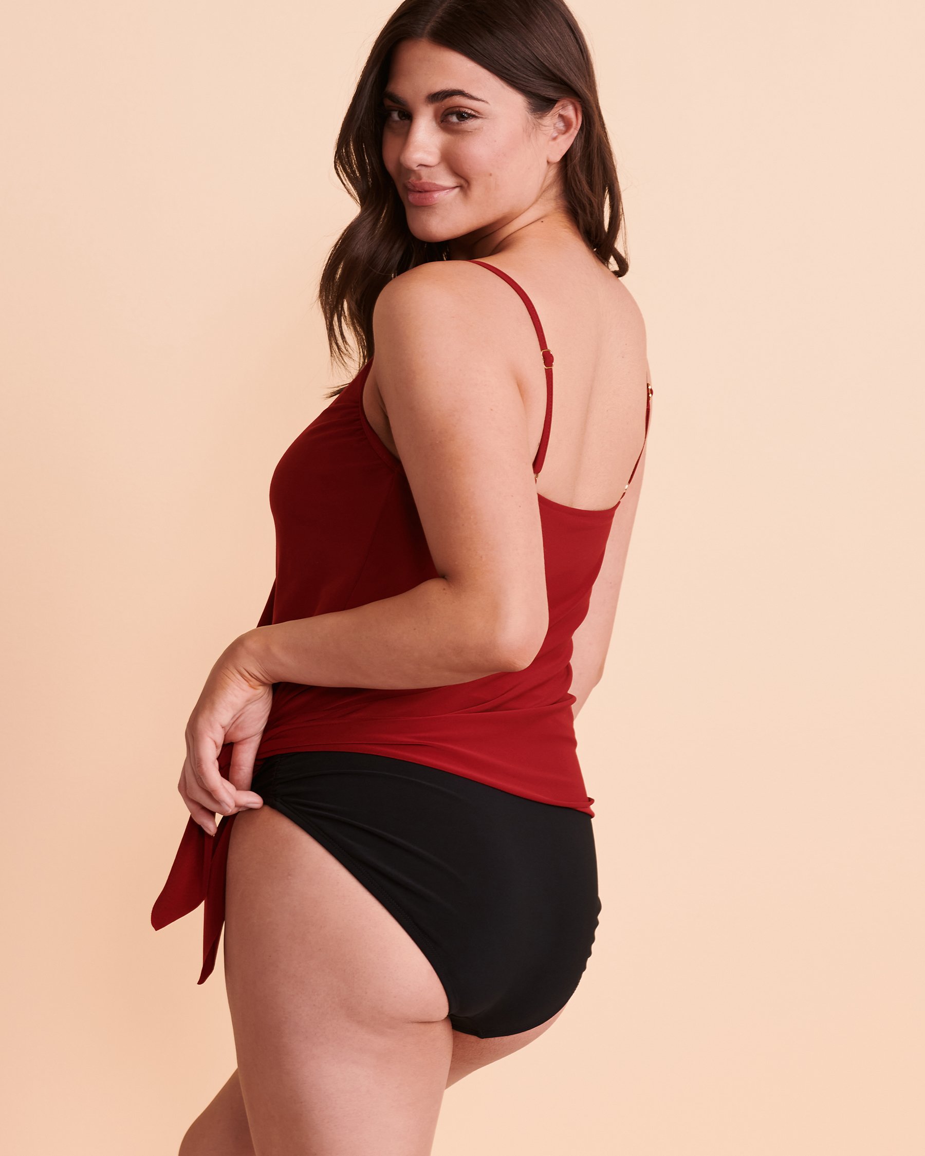 MAGICSUIT ALEX Knotted Tankini Top Burgundy 6006040 - View2