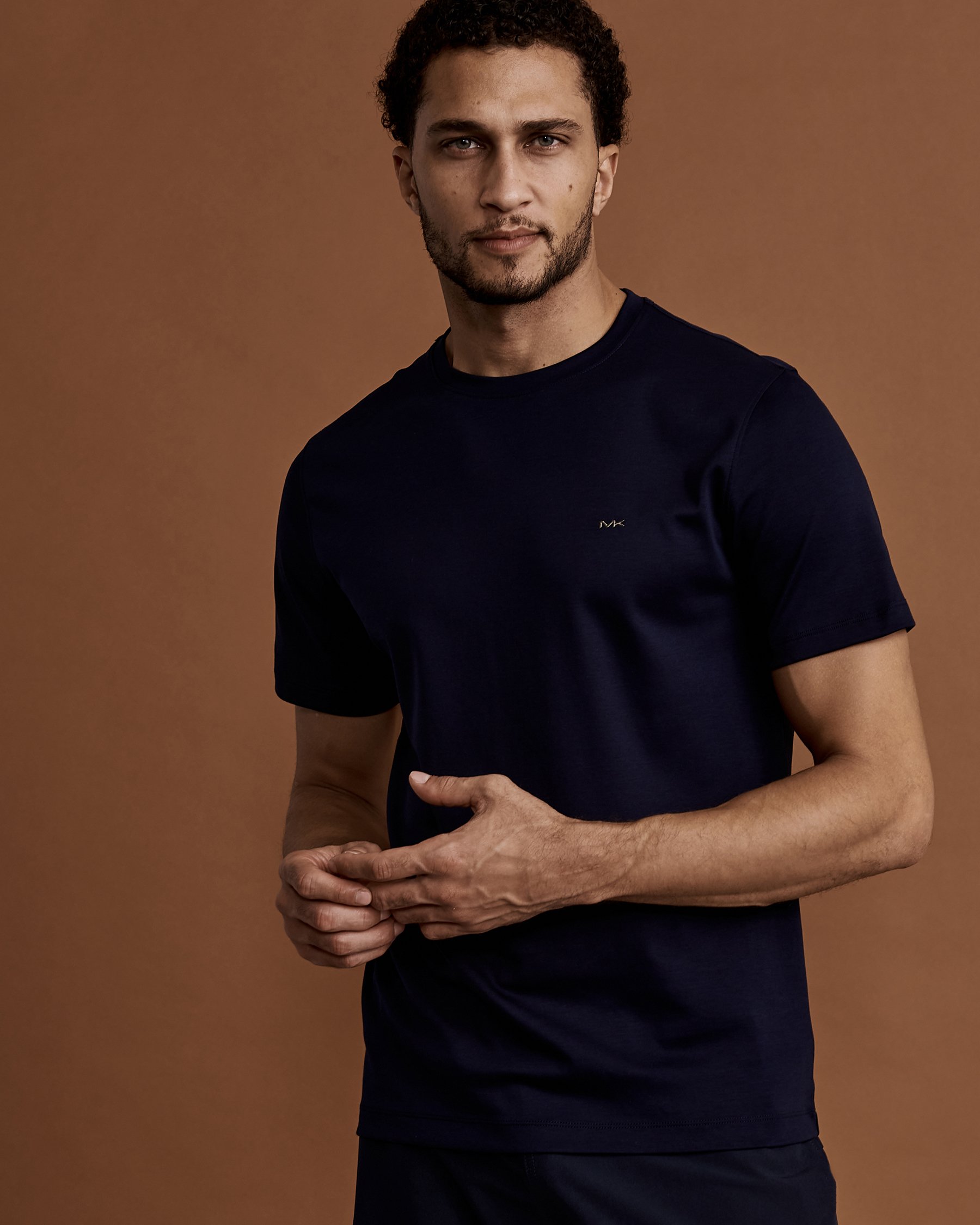 MICHAEL KORS Round neck T-Shirt Navy CB95FXY20B - View1