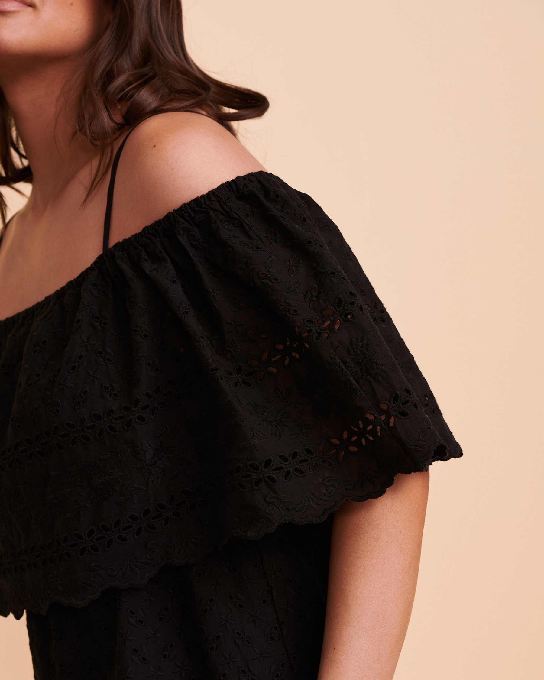 SANTEMARE Robe à œillet et épaules dénudées Noir 02300048 - Voir3