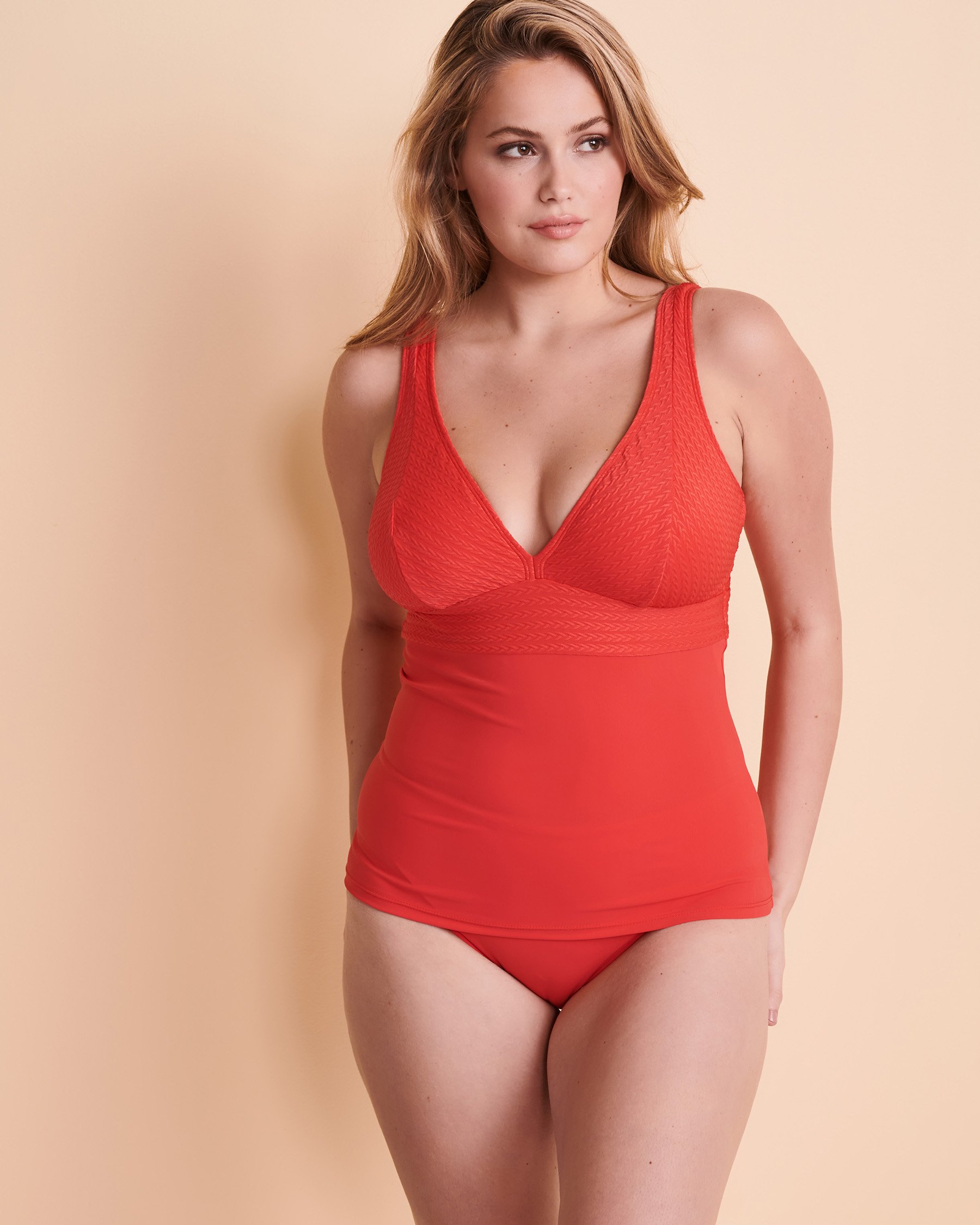 CHRISTINA Bas de bikini taille mi-haute ESSENTIALS Orange-rouge 30ZZ3040 - View4