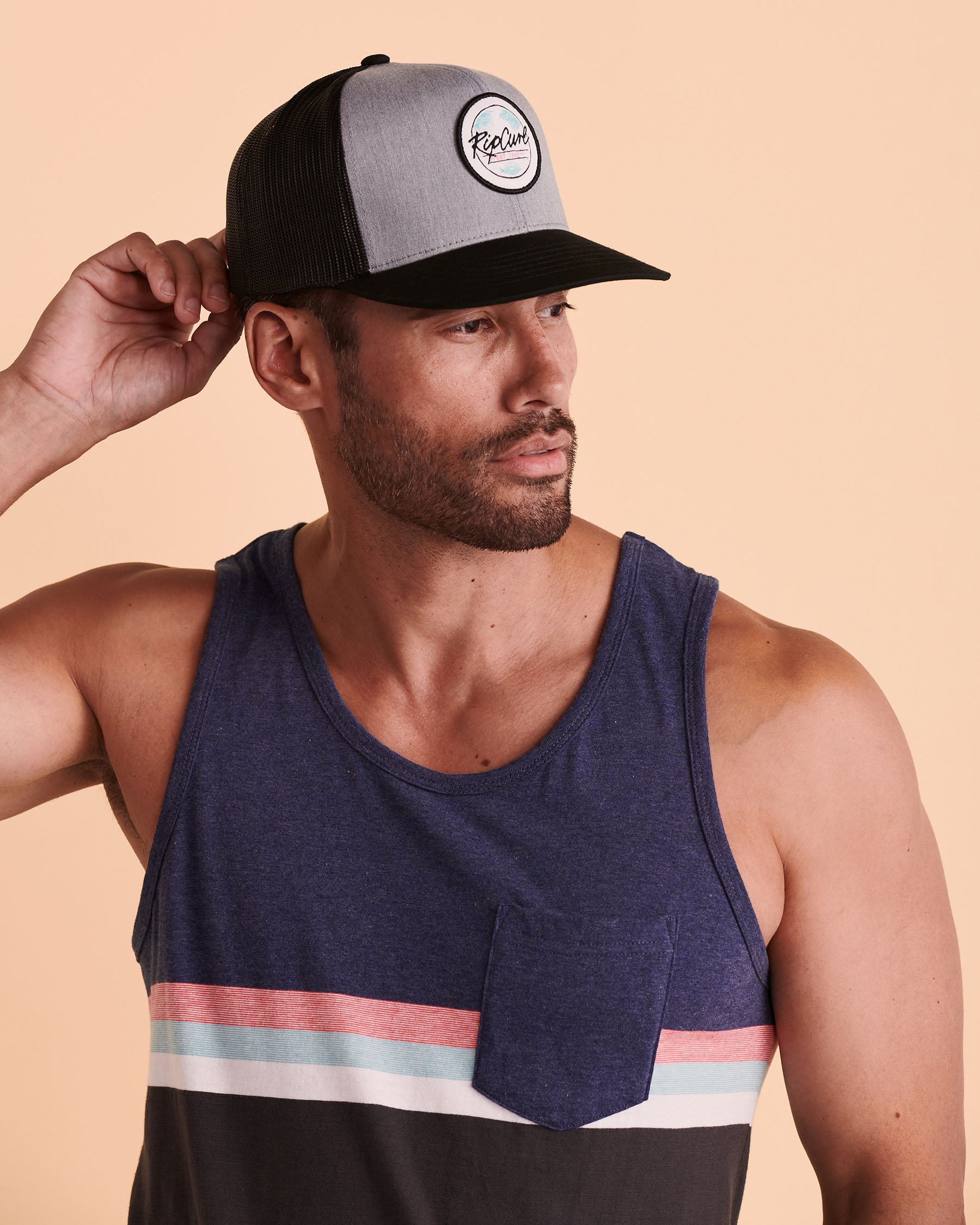 RIP CURL CUSTOM TRUCKER Cap Grey CCABW9 - View3