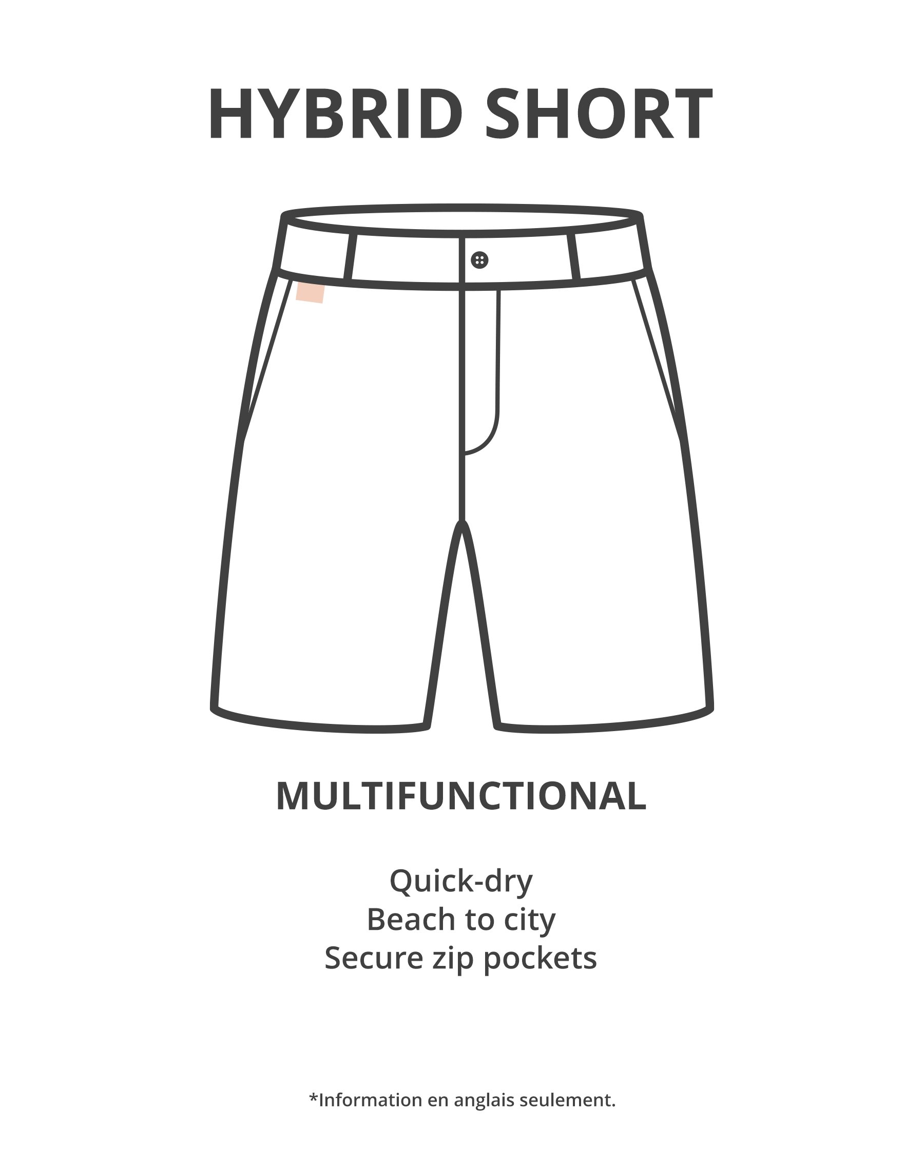 HAMABE Short hybride Bleu marine 03100038 - View7