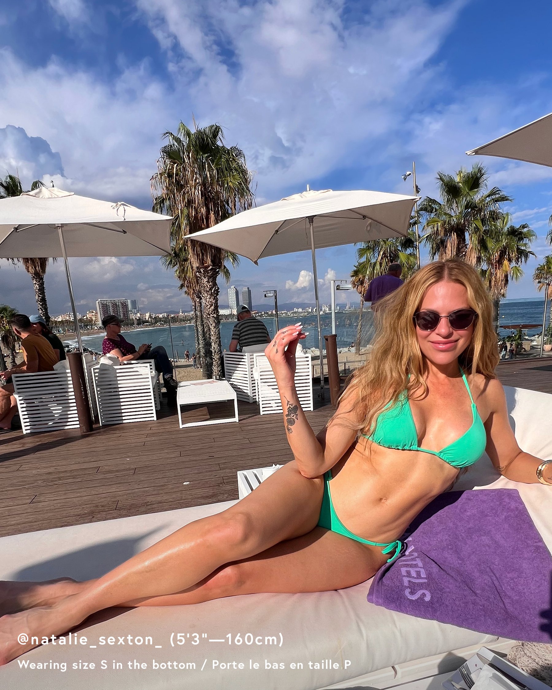 BILLABONG Bas de bikini tanga noué aux hanches Sol Searcher Vert tropical ABJX400507 - View5