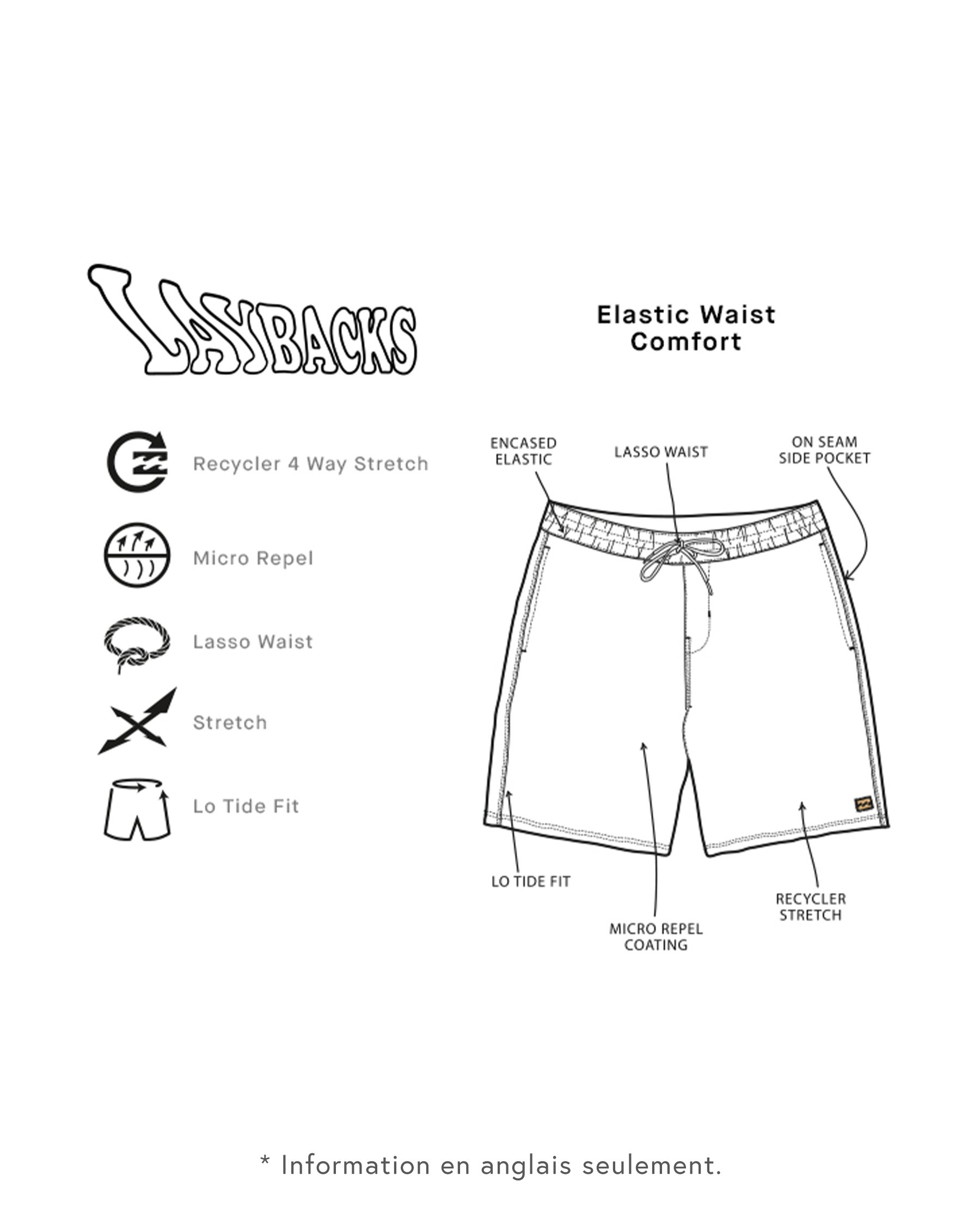 BILLABONG SUNDAYS LAYBACK Volley Swimsuit Blue print ABYBS00253 - View7