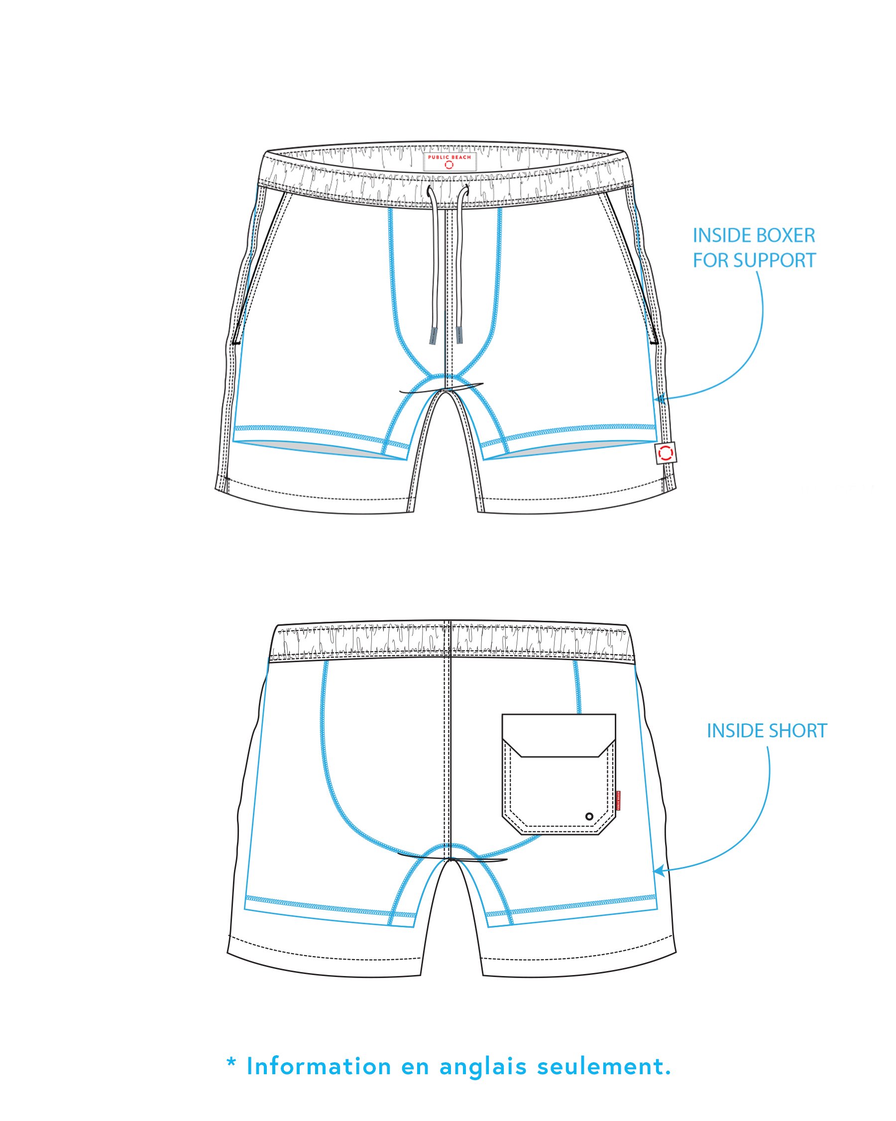 PUBLIC BEACH THE LIFEGUARD Trunk Red PB4602BIK - View7
