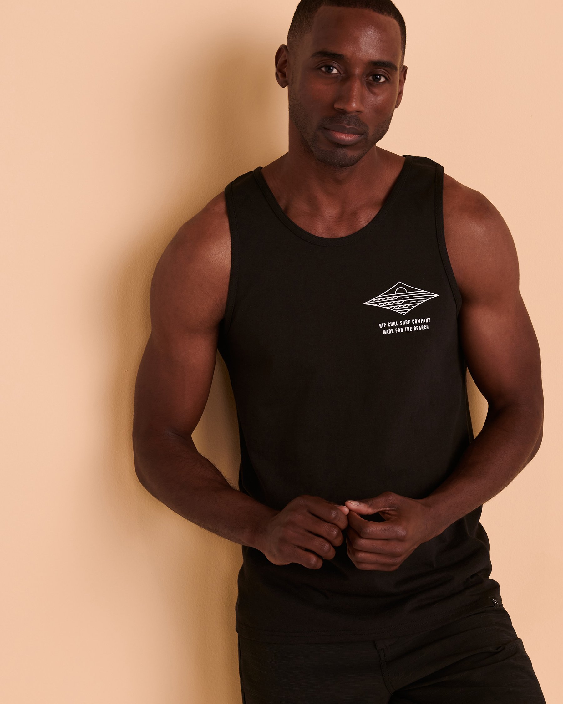 RIP CURL Camisole LINE UP Noir délavé 09CMTE - Voir1