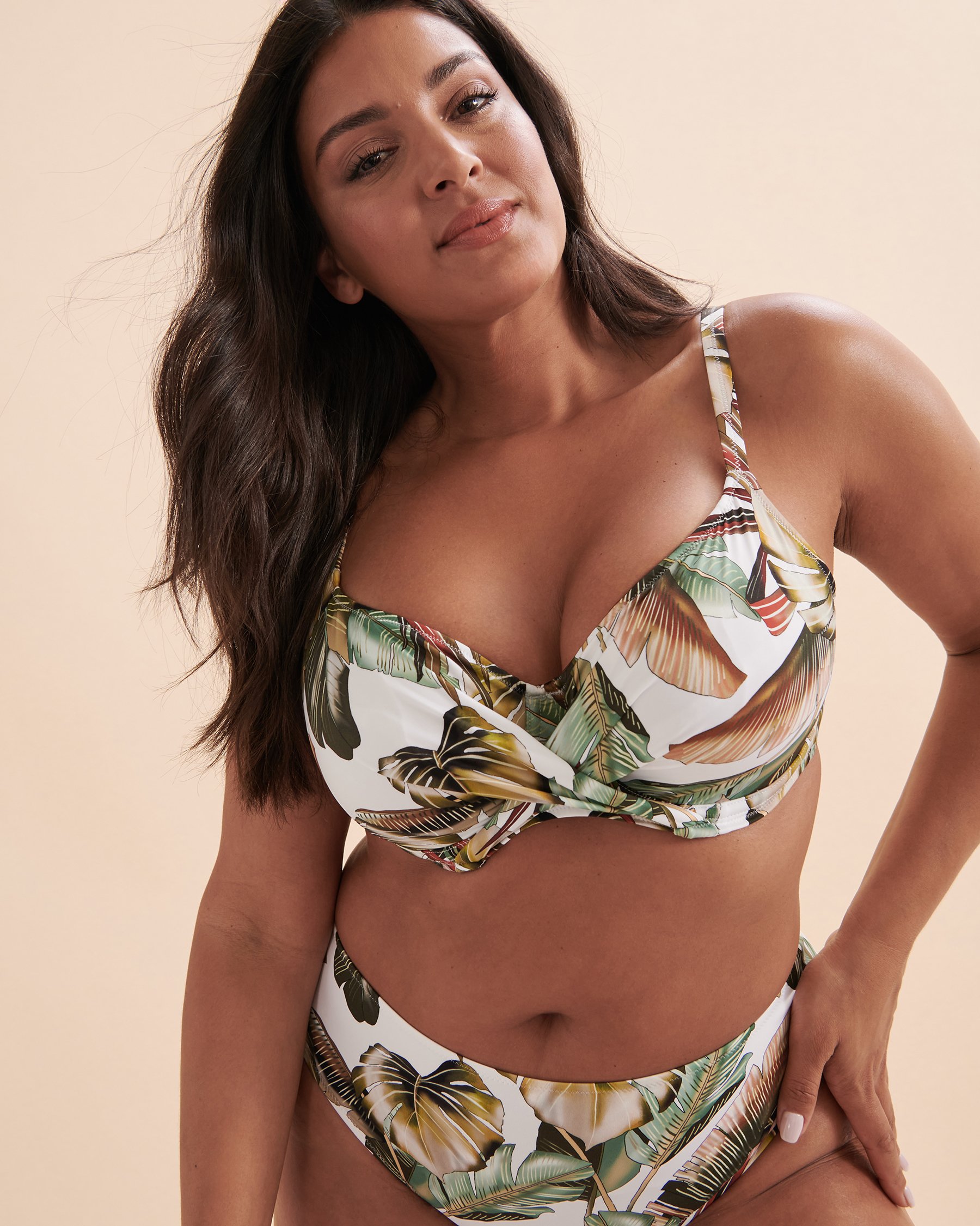 FANTASIE Kinabalu DD/E/F Cup Plunge Bikini Top Jungle FS503205 - View4