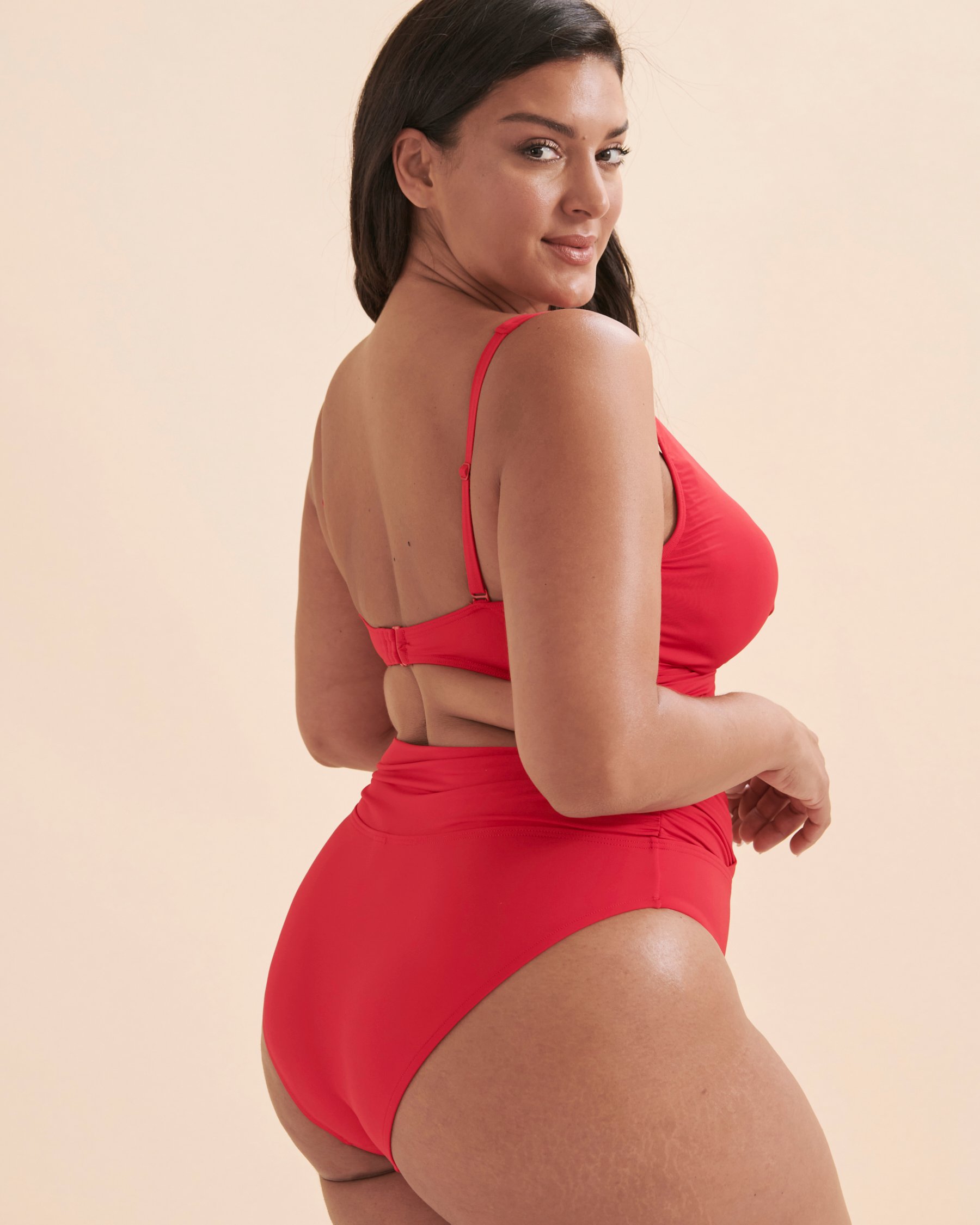 SEA LEVEL Haut de bikini triangle croisé Essentials Eco Rouge SL3110ECO - View8