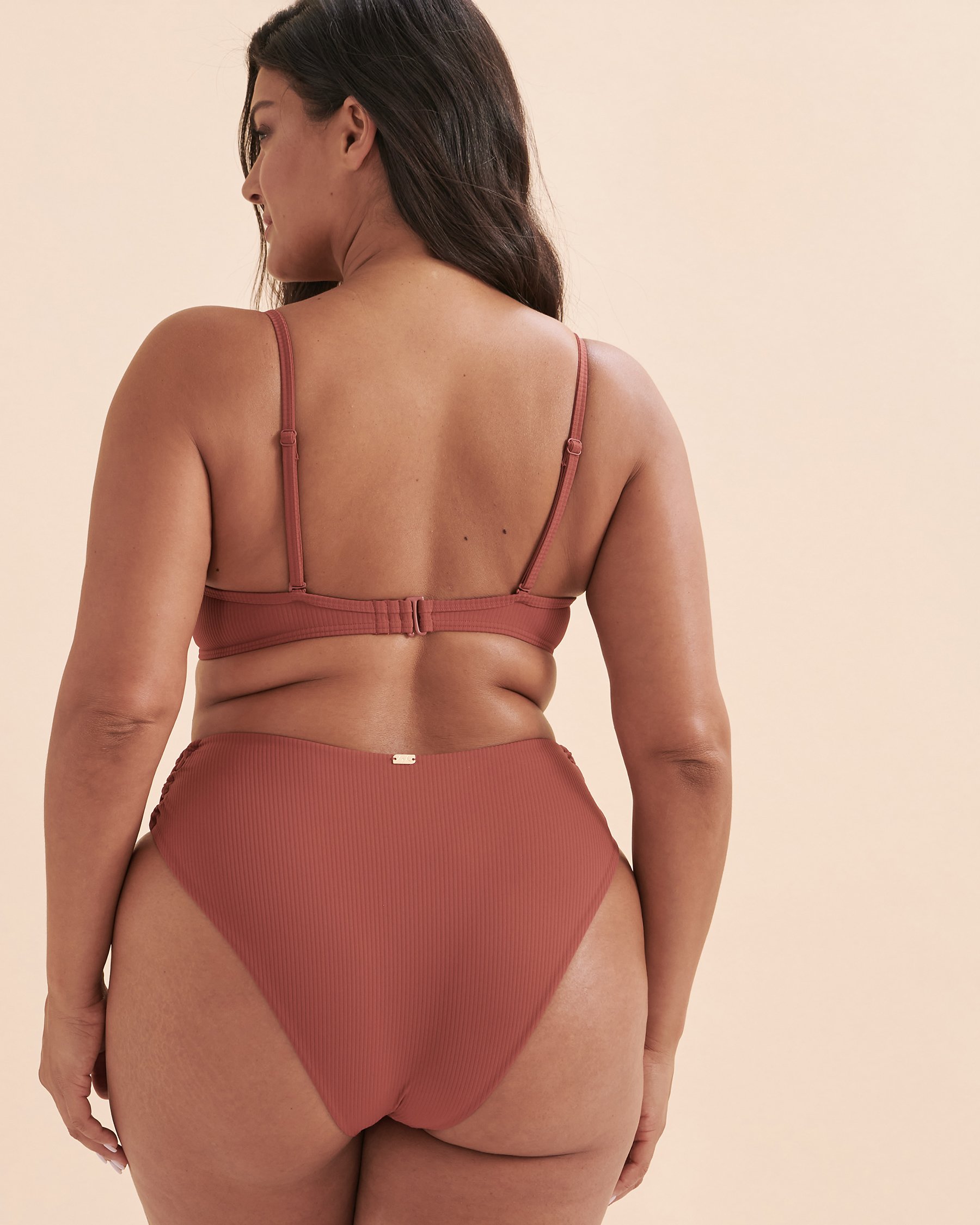 TROPIK Textured Push-up Bikini Top Brown 01100218 - View2