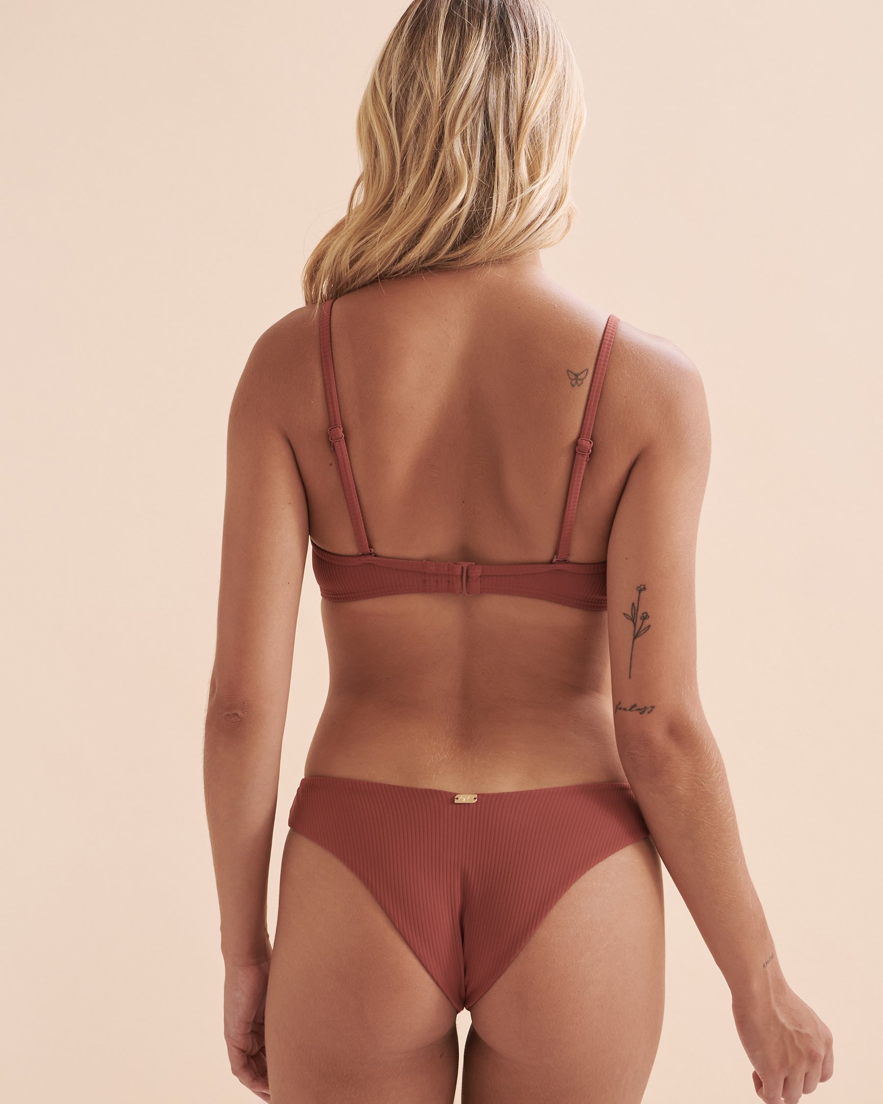 TROPIK Textured Push-up Bikini Top Brown 01100218 - View7
