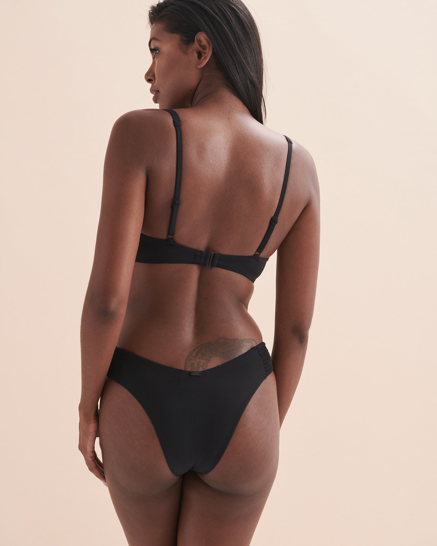 TROPIK Solid Balconette Bikini Top Black 01100219 - View5