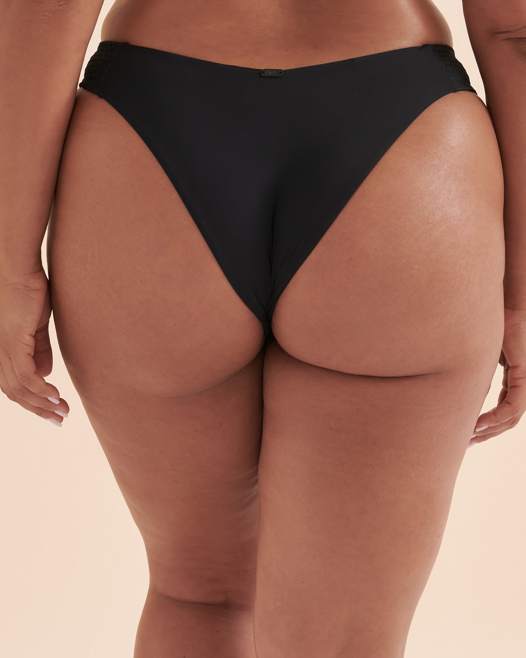 TROPIK Solid Thong Bikini Bottom Black 01300237 - View7