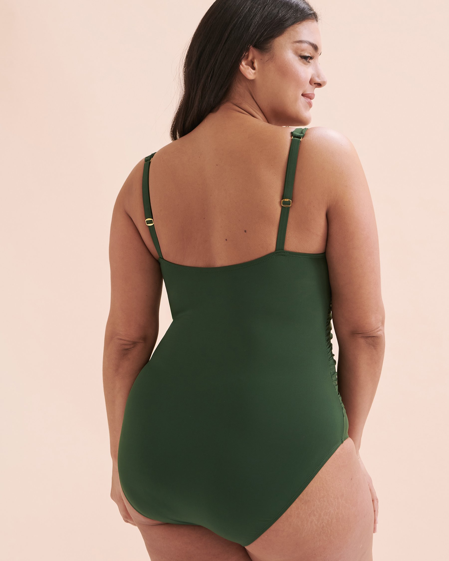 BLEU ROD BEATTIE Ring Master Draped One-piece Swimsuit Palm green RBRM24250 - View2