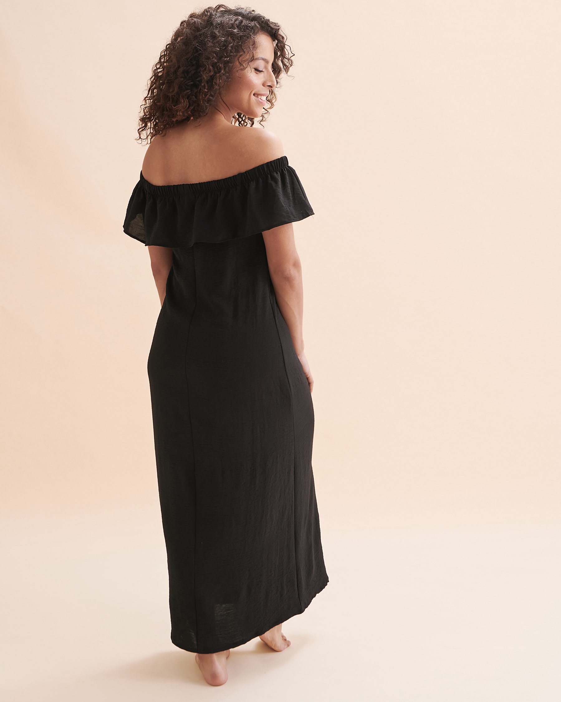 COVER ME Airflow Off the Shoulder Maxi Dress Black 23052676 - View2