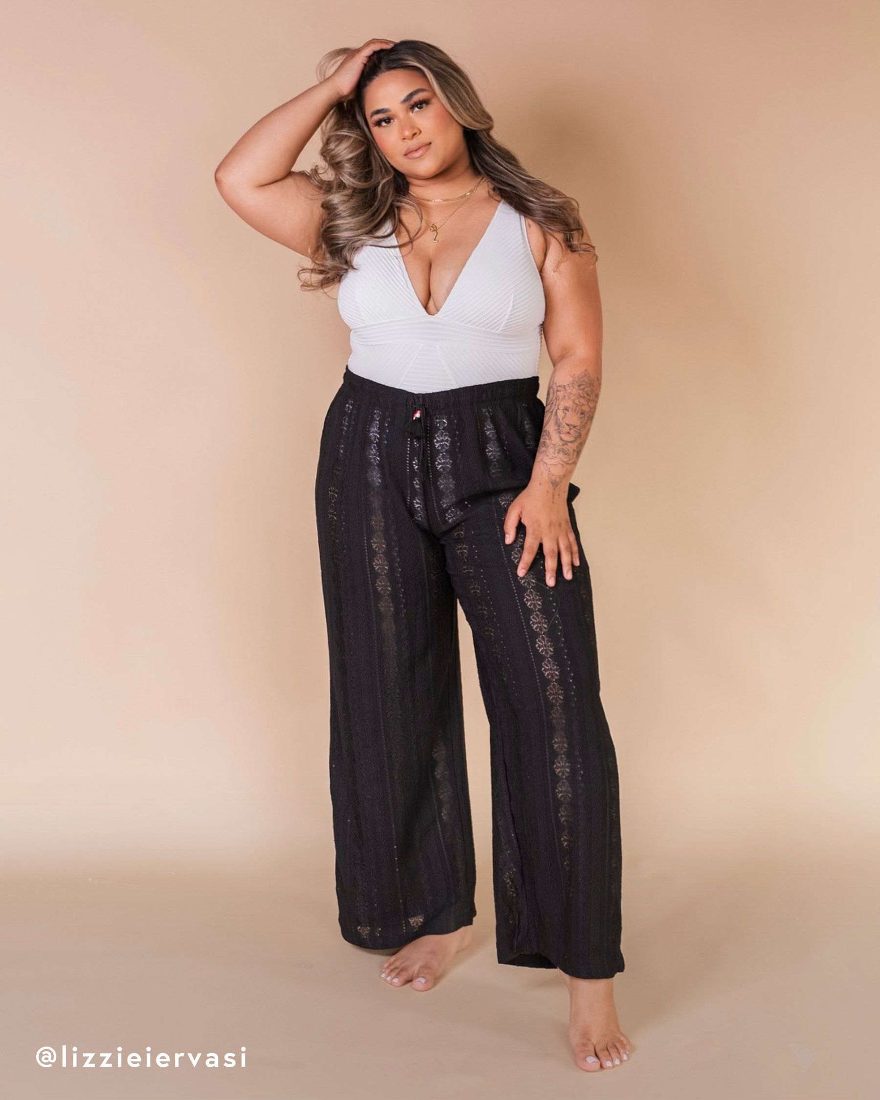 TROPIK Crochet Pants Black 02200042 - View1