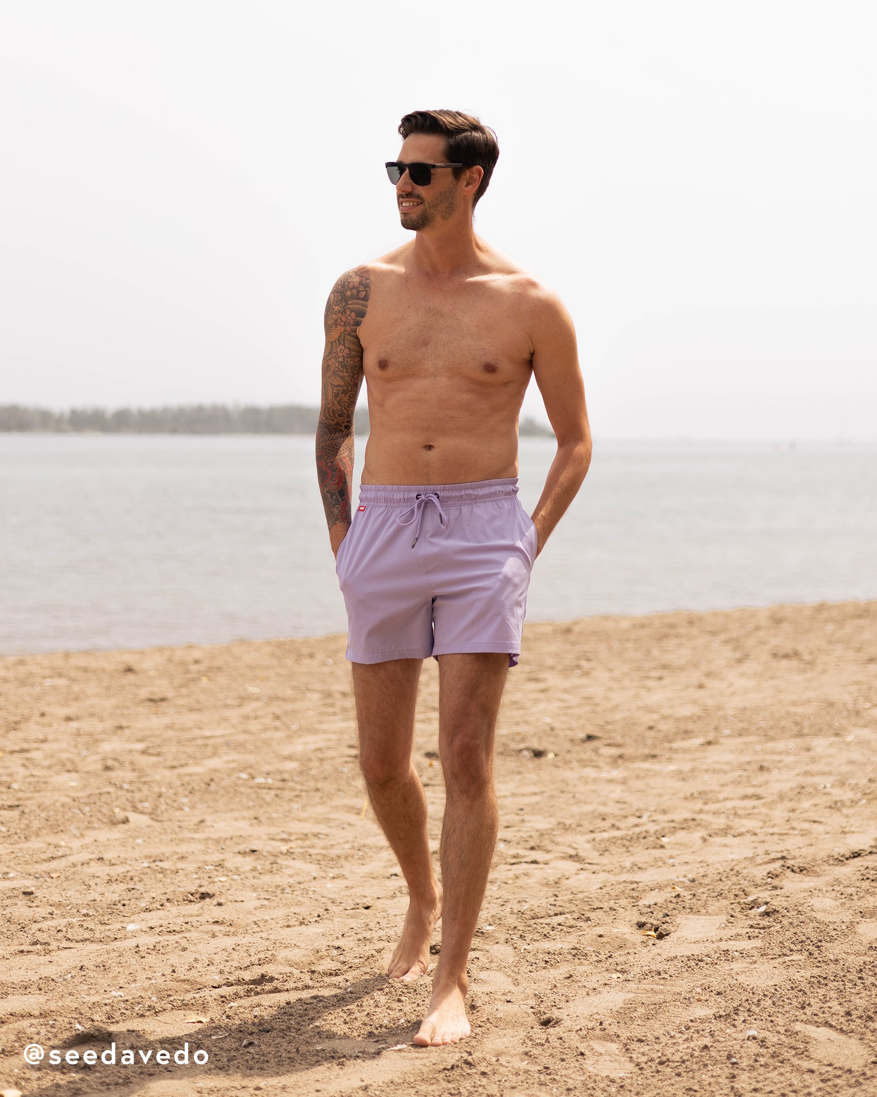 HAMABE Volley Swimsuit Lavender 03100015 - View1