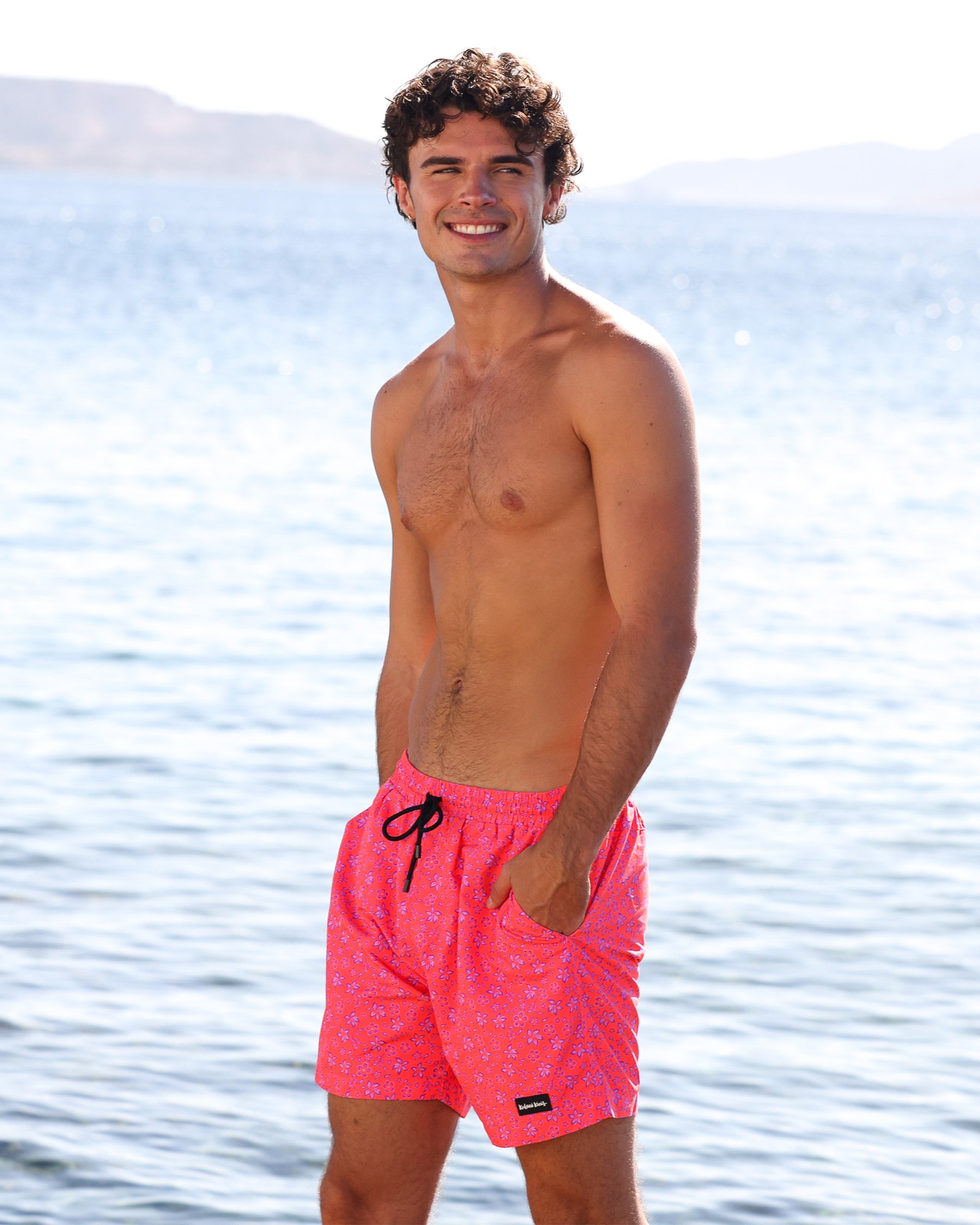 KULANI KINIS Maillot volley Kiss Me Rose et violet TRUNK110KIME - View1