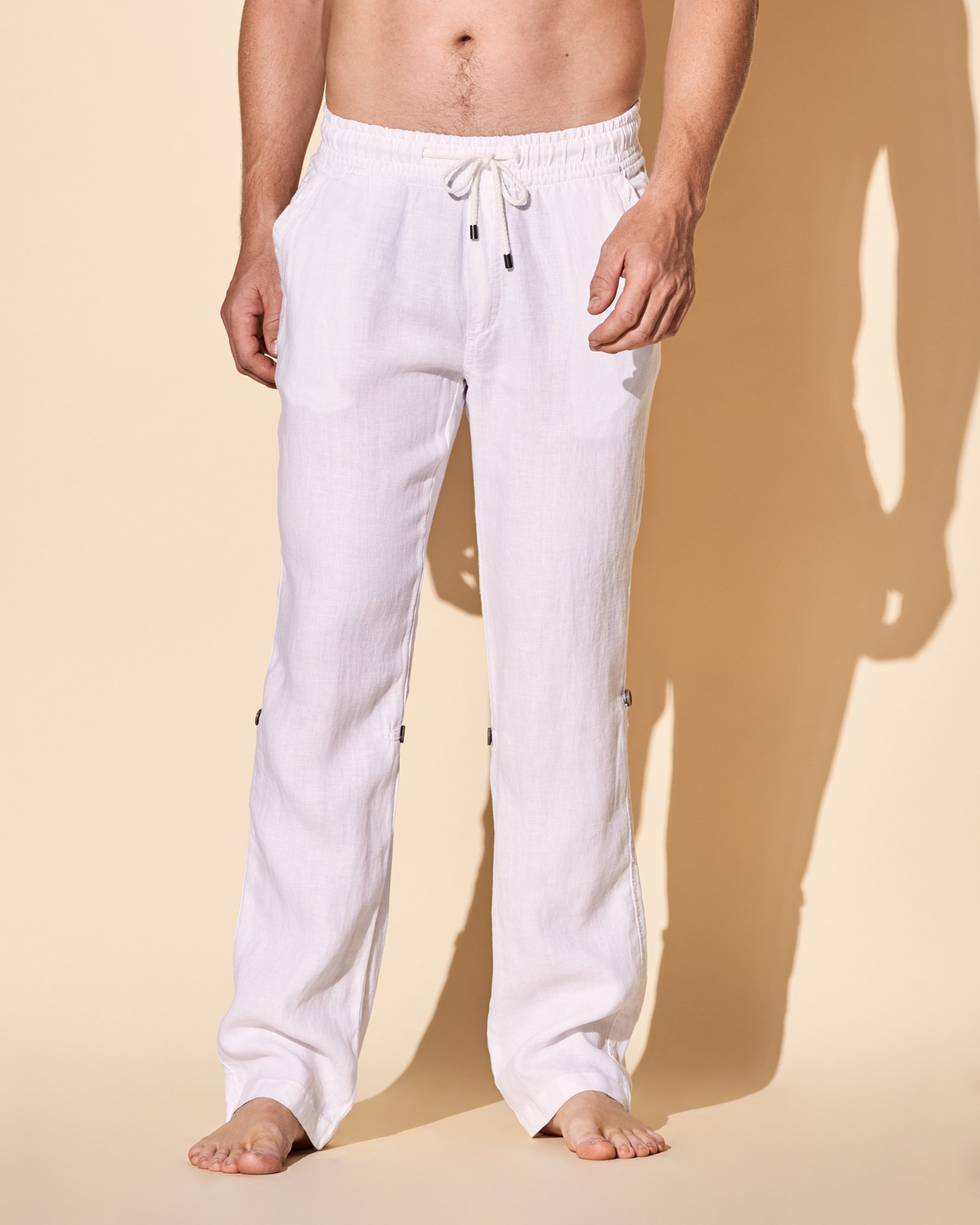 POINT ZERO INC. Linen Pants White 7519208 - View1