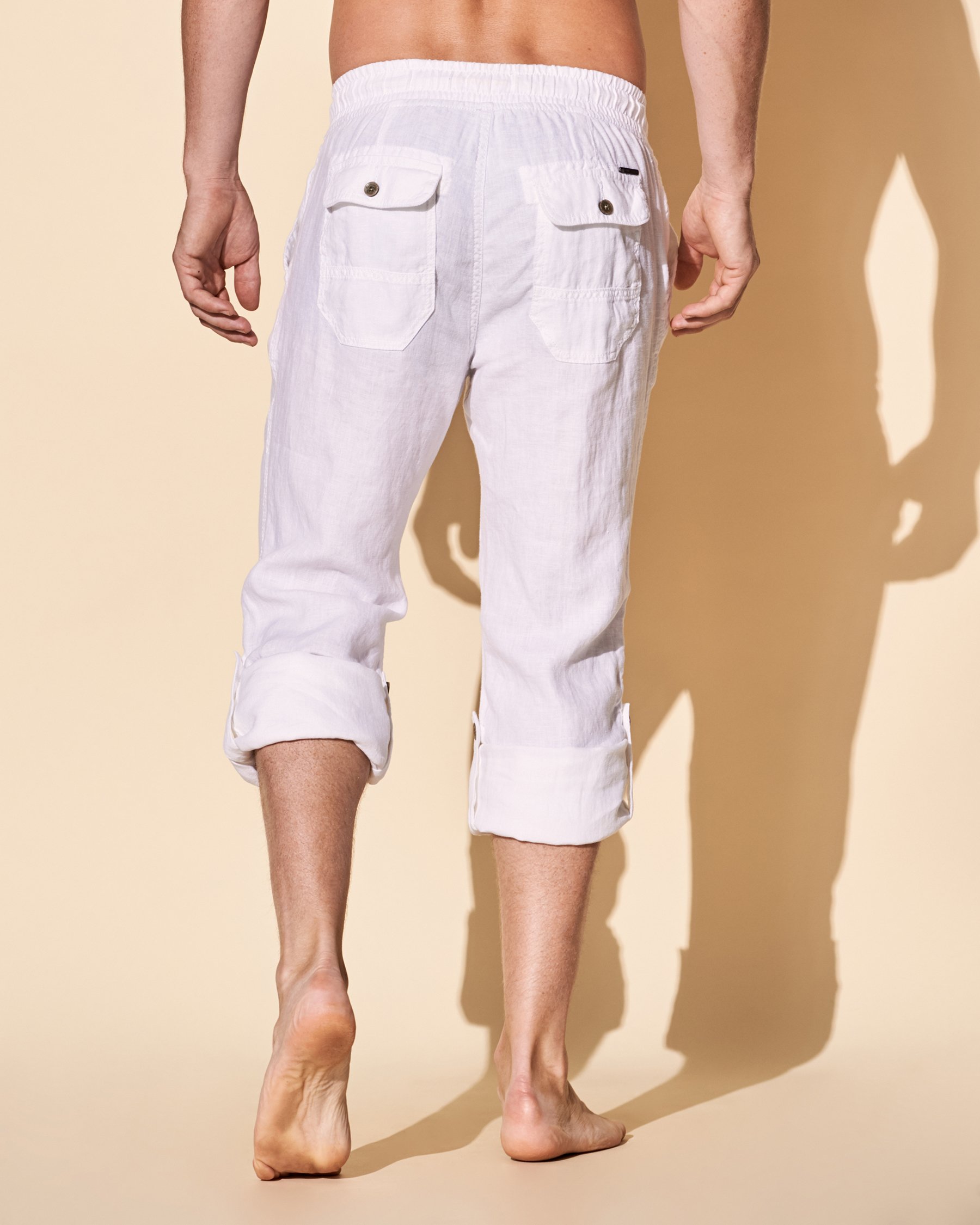 POINT ZERO INC. Linen Pants White 7519208 - View5