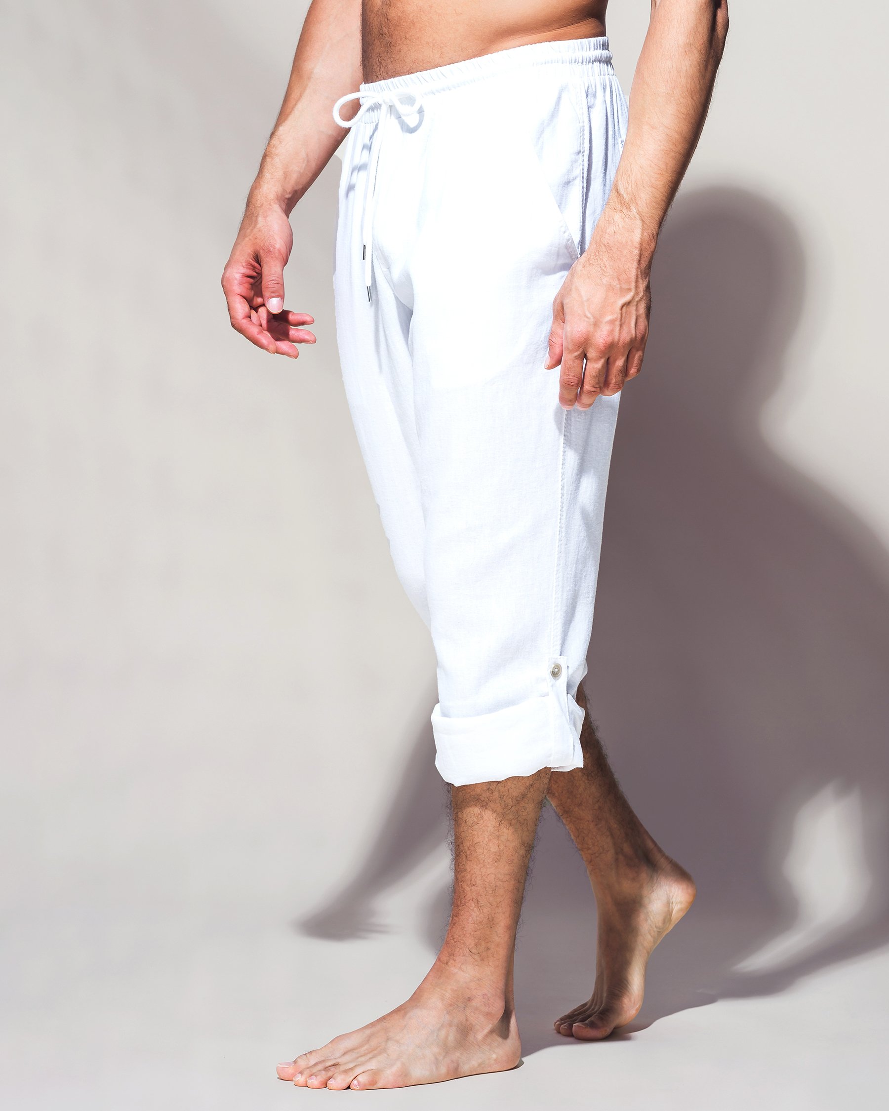 OCEAN OCEAN Linen Bermuda White 598-785-2-79 - View3