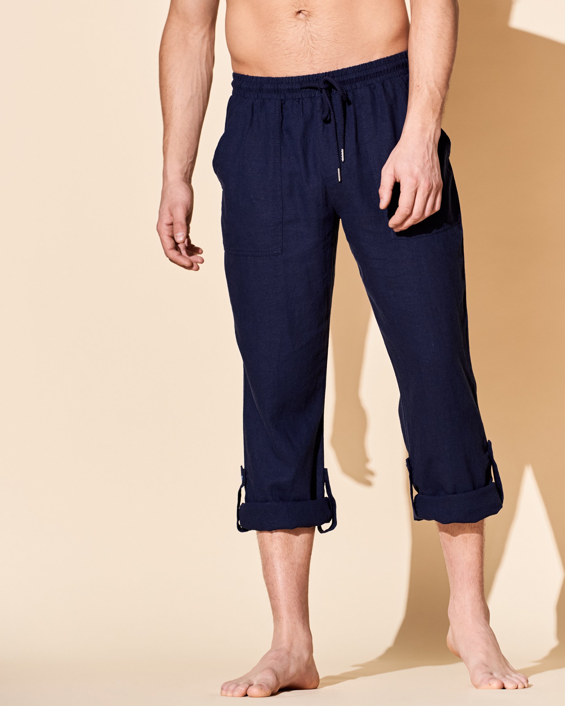 OCEAN Linen pants Ocean GRY-HTR 696-785-2-00 - View1