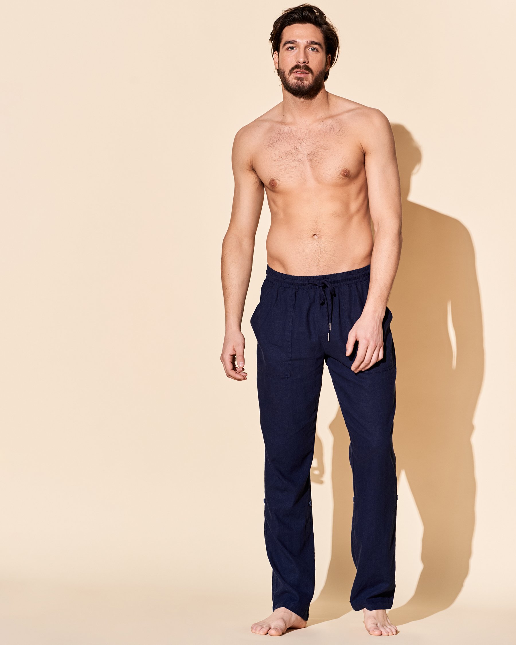 OCEAN Linen pants Ocean GRY-HTR 696-785-2-00 - View2