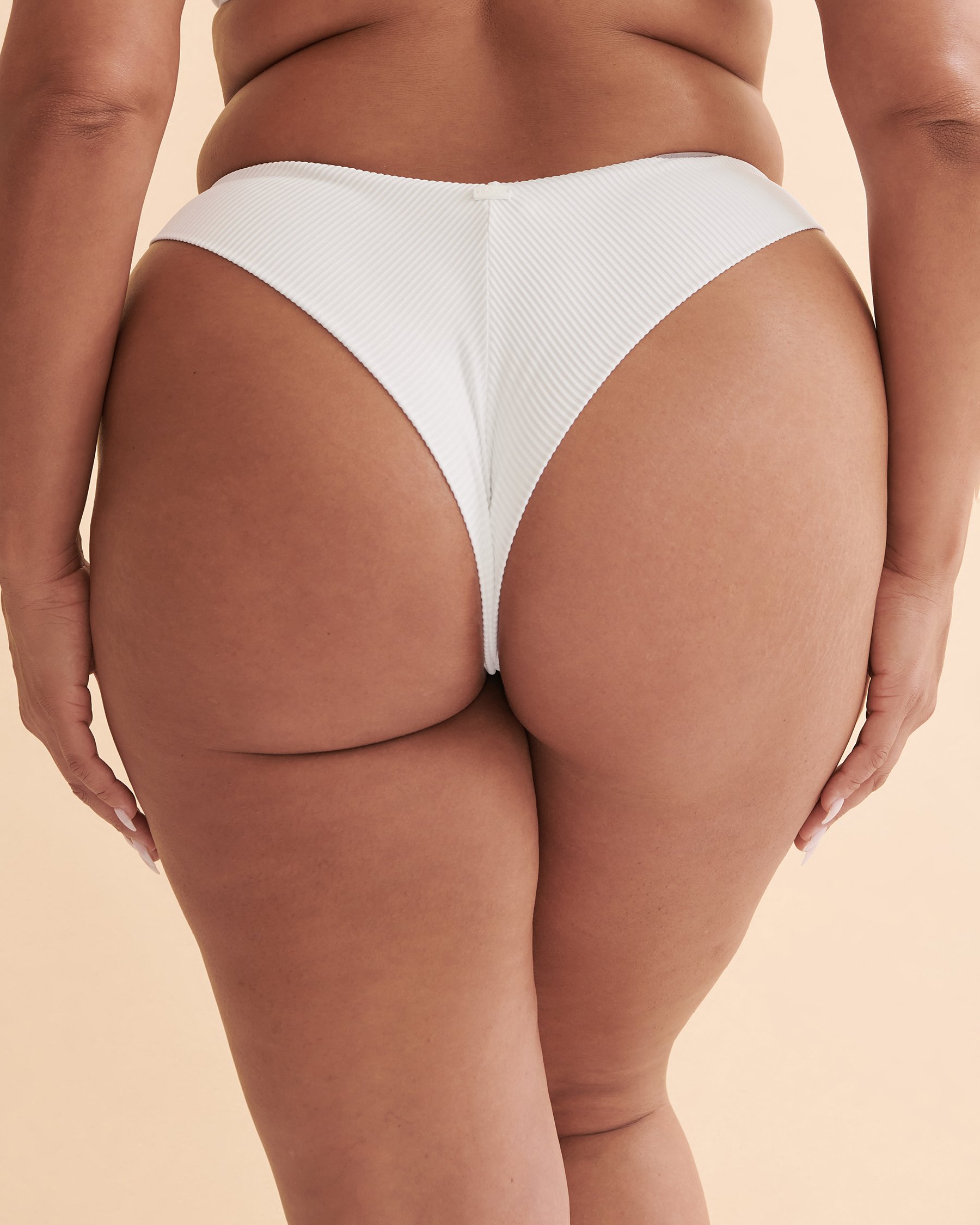 ROXY RIB ROXY LOVE High Leg Bikini Bottom Brillian white ERJX404434 - View2