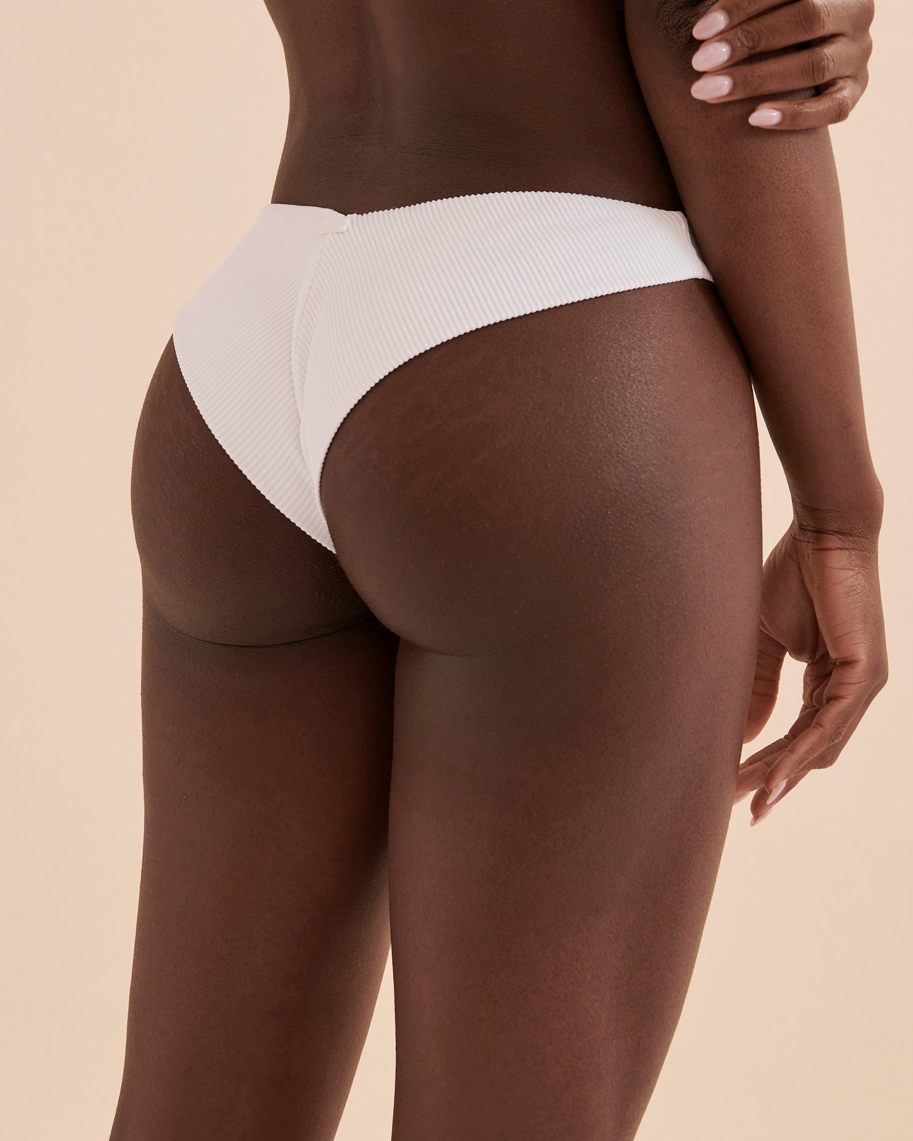 ROXY RIB ROXY LOVE High Leg Bikini Bottom Brillian white ERJX404434 - View7