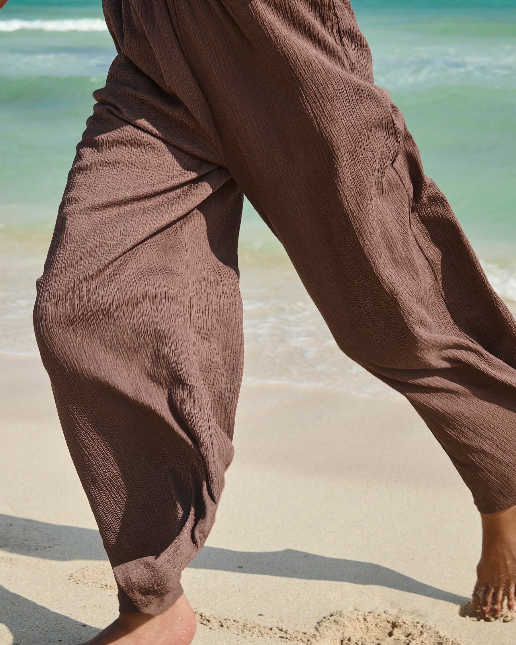 OFF THE BEACH Combinaison tube texturée Marron taupe foncé 02300152 OFF THE BEACH Combinaison tube texturée Marron taupe foncé 02300152 - View2
