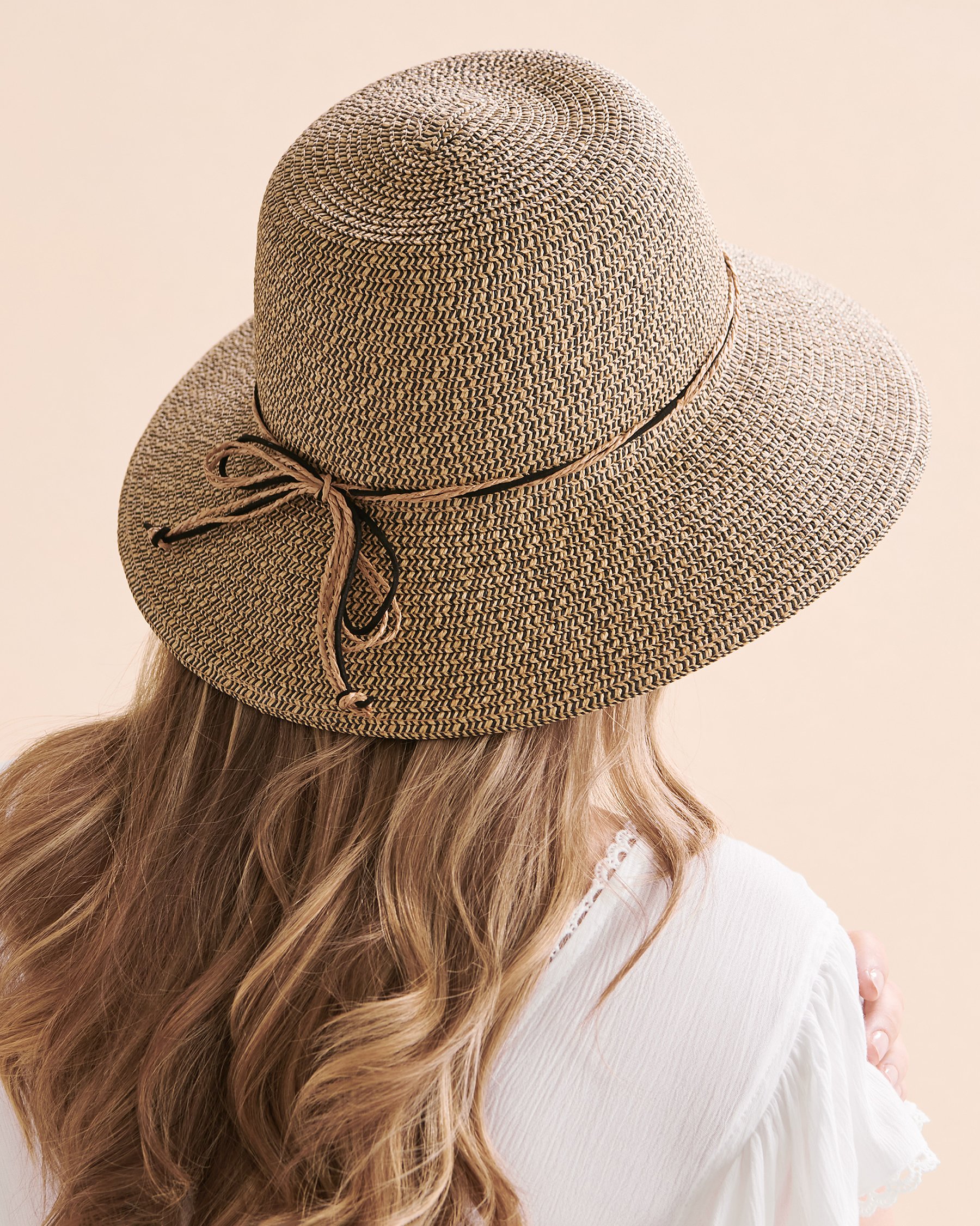 SARAJANE Bucket Hat Ivory/Straw 24SJ2007 - View2