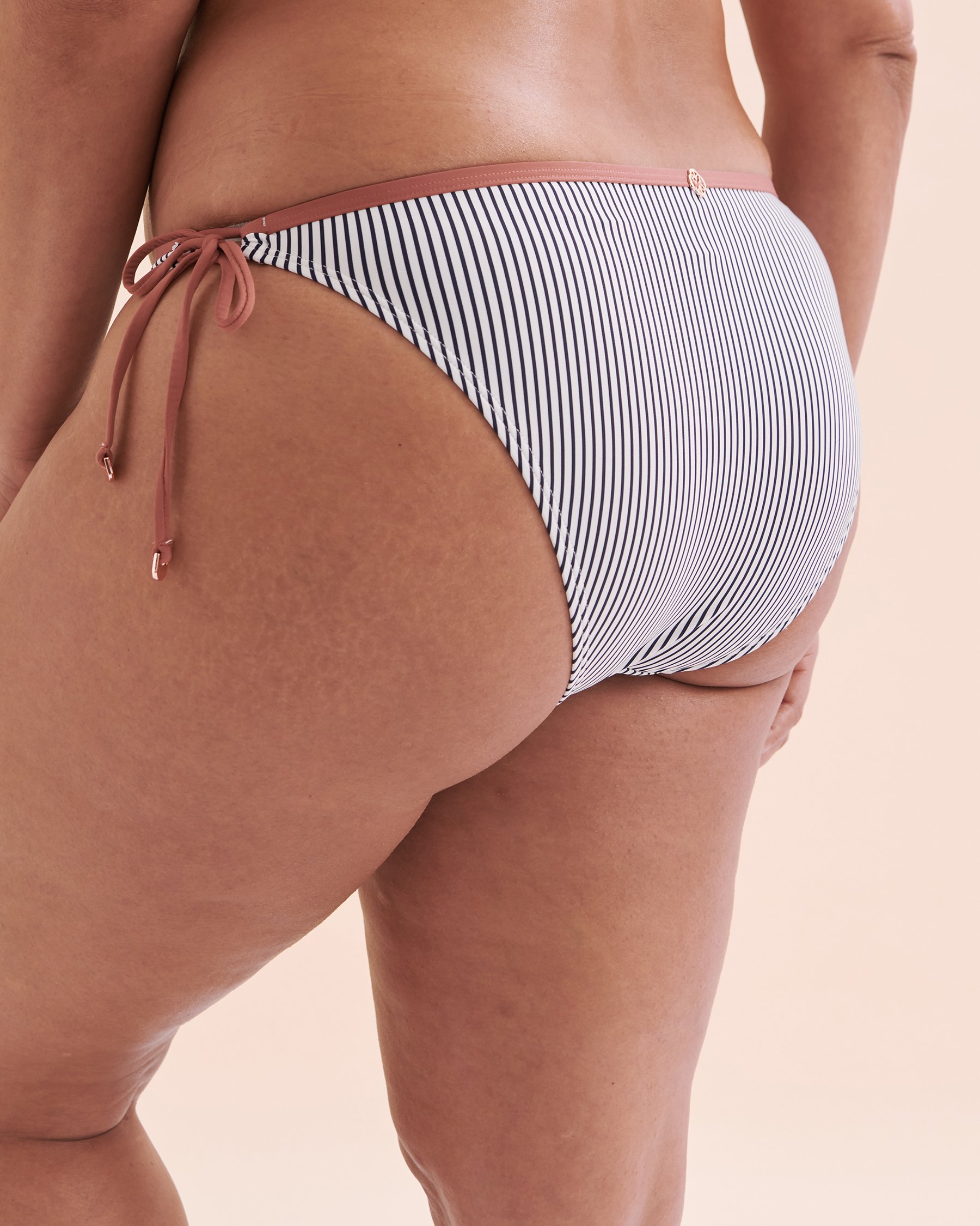 TURQUOISE COUTURE Bas de bikini noué aux hanches rayures nautiques Rayures nautiques 01300255 - Voir8