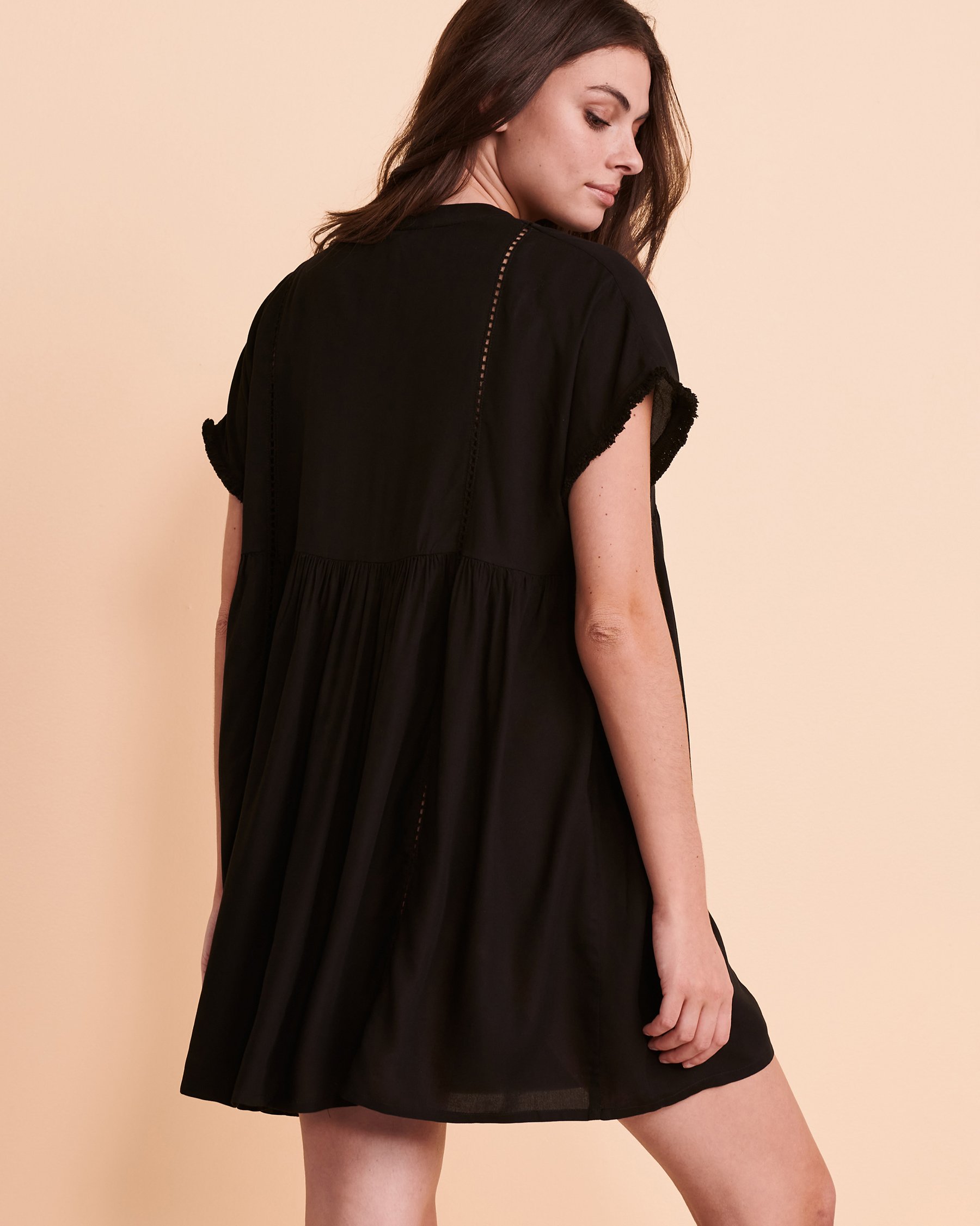 BLEU ROD BEATTIE Robe courte insertion de crochet INDIA BAZAAR Noir RBBZ22870H - Voir2